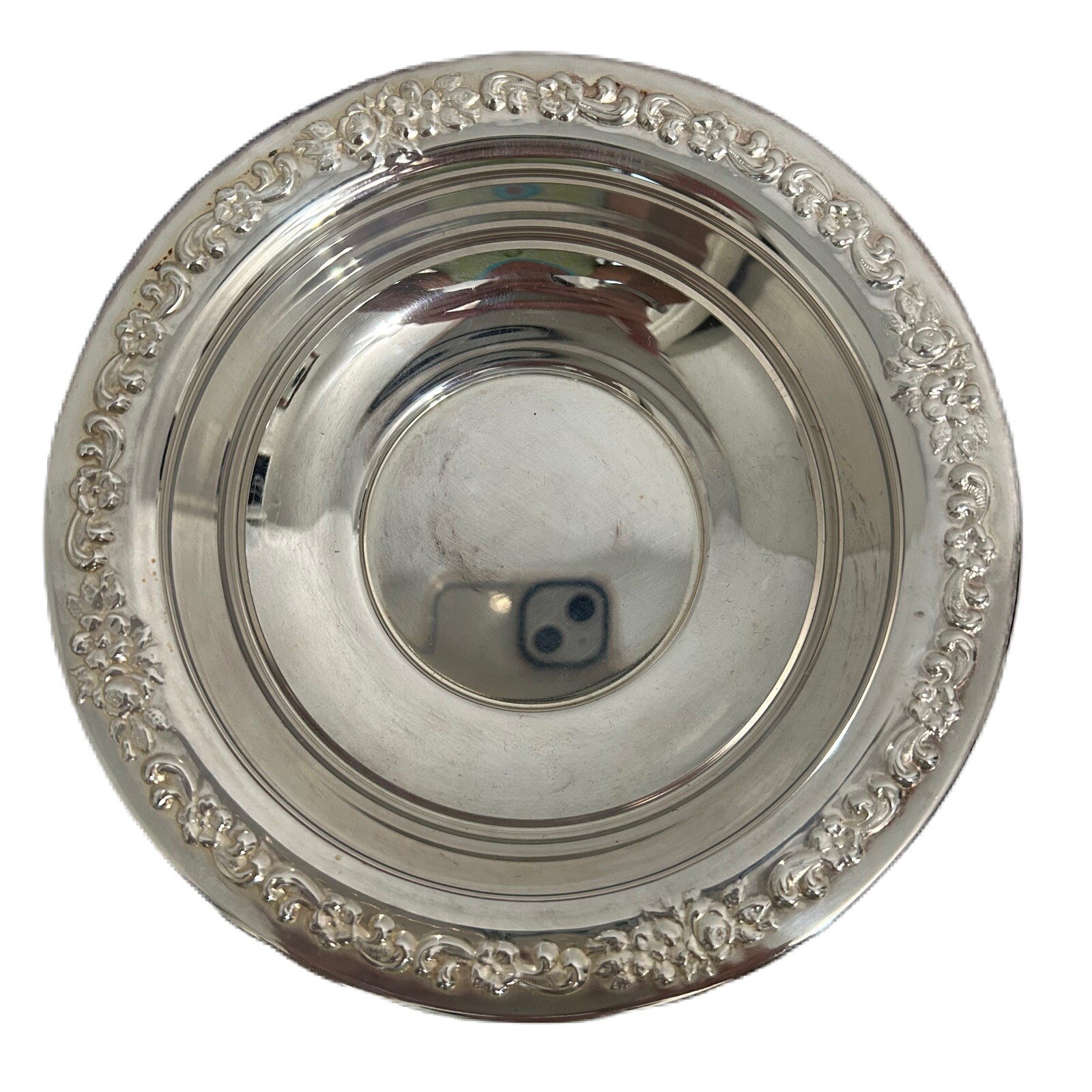 Sheridan Bowl Silverplated Floral 6.5 inch Candy Vintage Classic Elegance USA