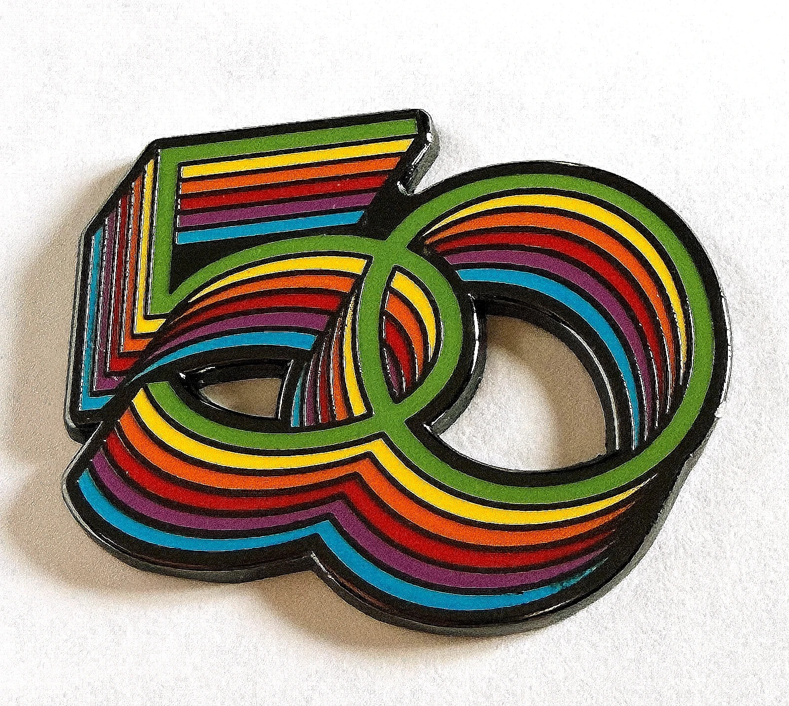 Apple 50th Anniversary Party Exclusive Limited to Employees Magnetic Enamel Pin