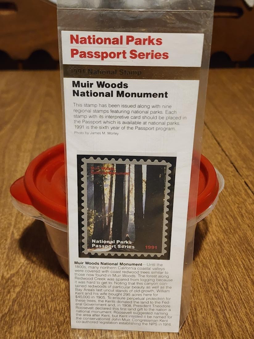 1991 National Parks Passport Stamp Muir Woods National Monument