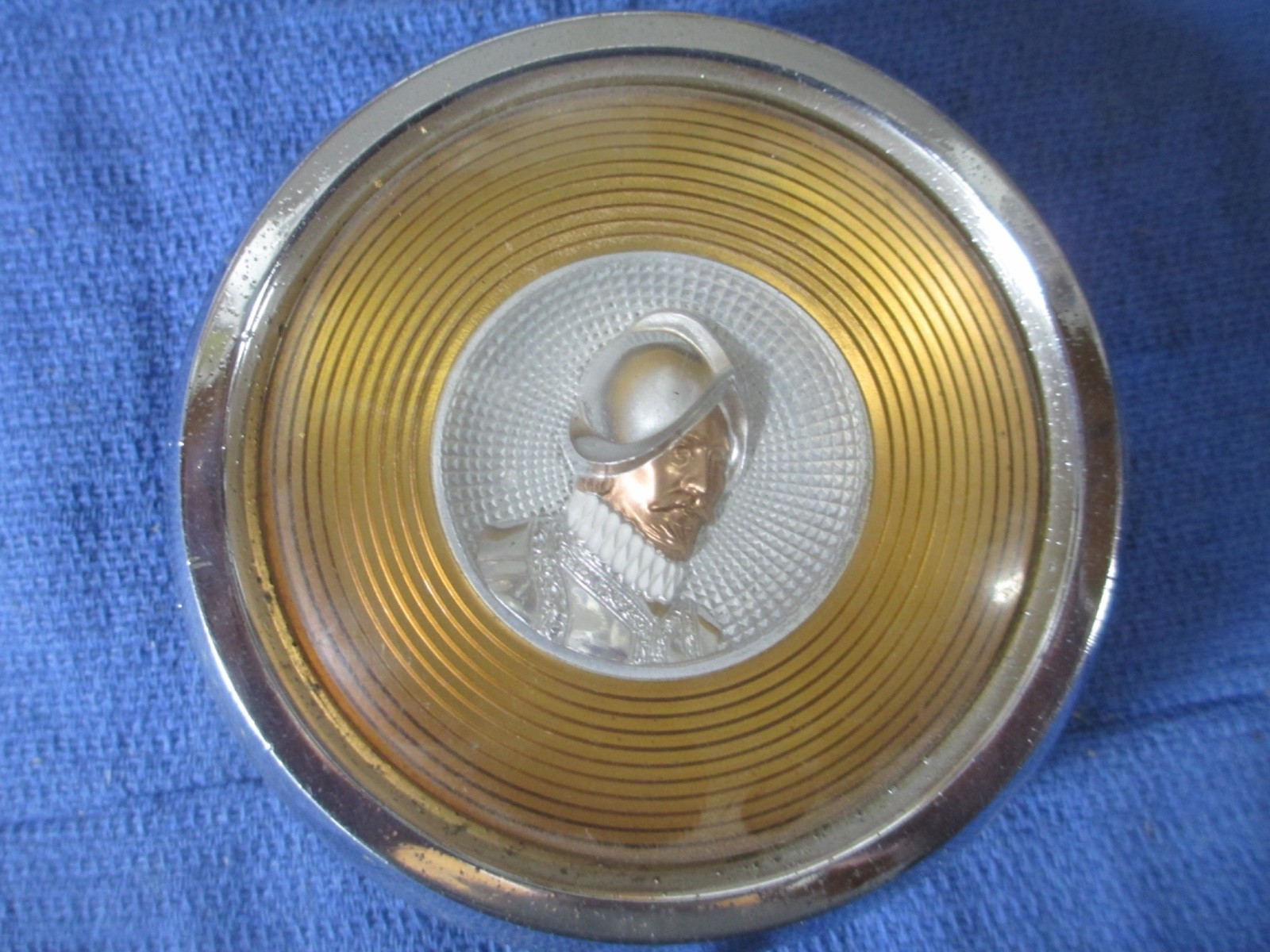 VINTAGE DeSOTO HORN BUTTON 1949 1950 1951 center cap steering wheel custom delux