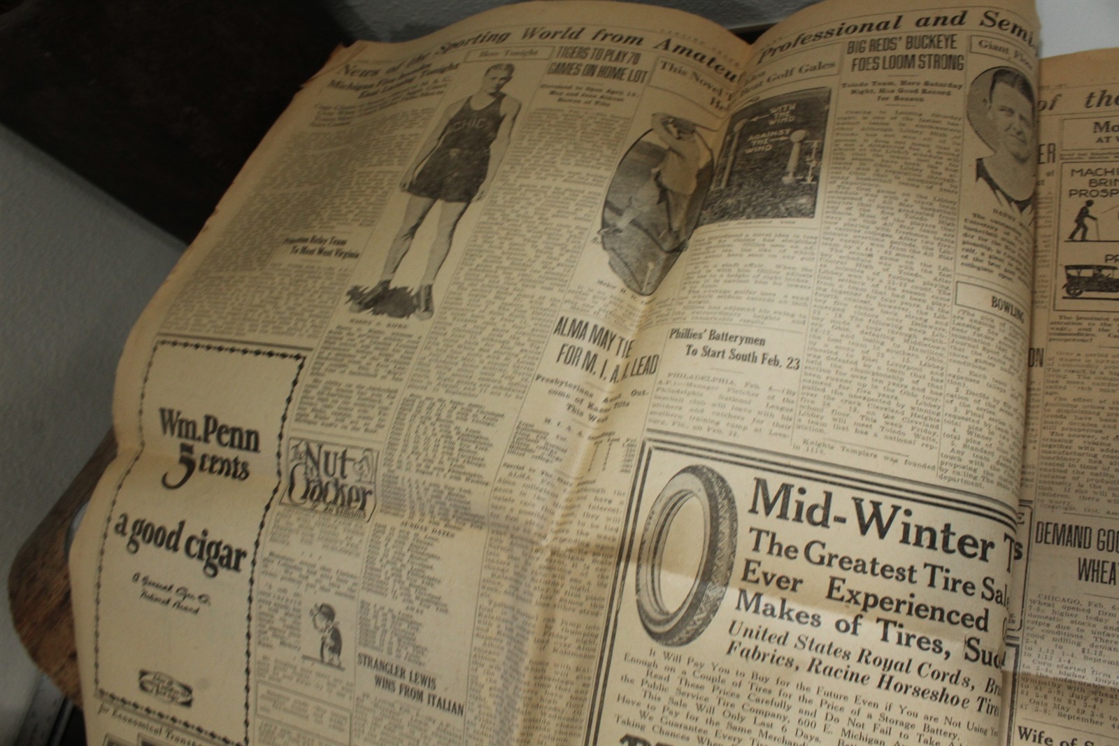 Antique 1924 Lansing State Journal Newspaper Last Edition With Advertisements Antique 1924 Lansing State Journal Newspaper Last Edition With Advertisements