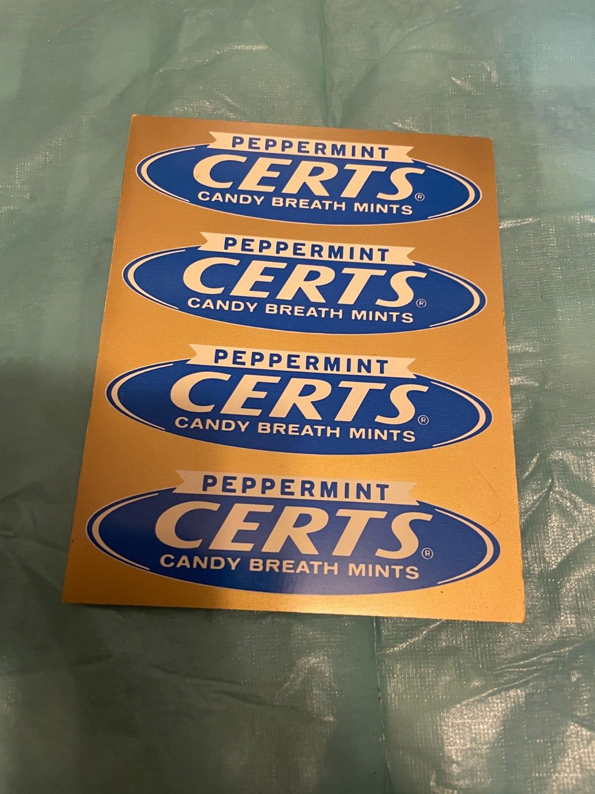 Vintage CERTS Mint Peppermint Greeting Card 1960s 1970s Rare