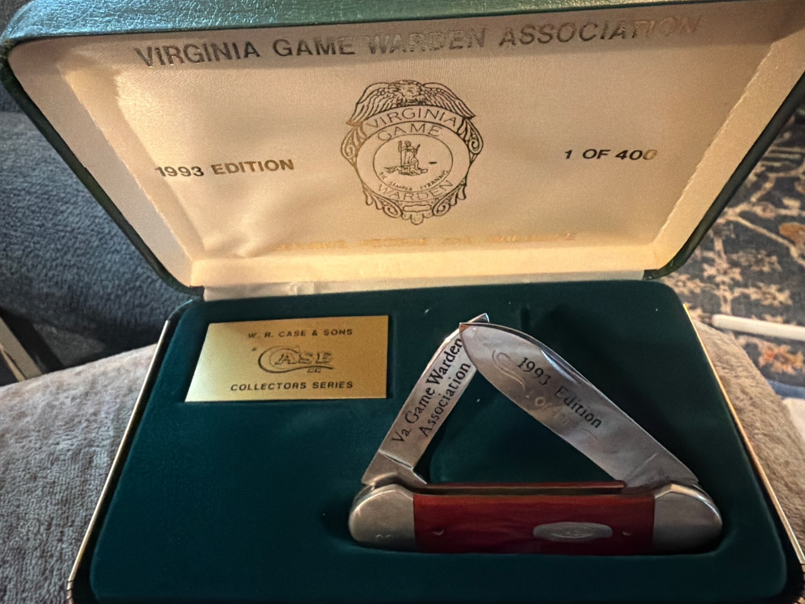 Case XX Virginia Game Warden 1993 2-Blade  Red Bone CANOE