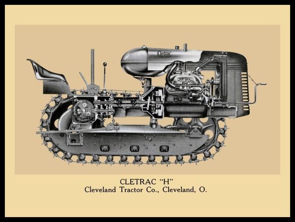 1939 CLETRAC Model H Tractor w. Cutaway View NEW Sign 24x30\