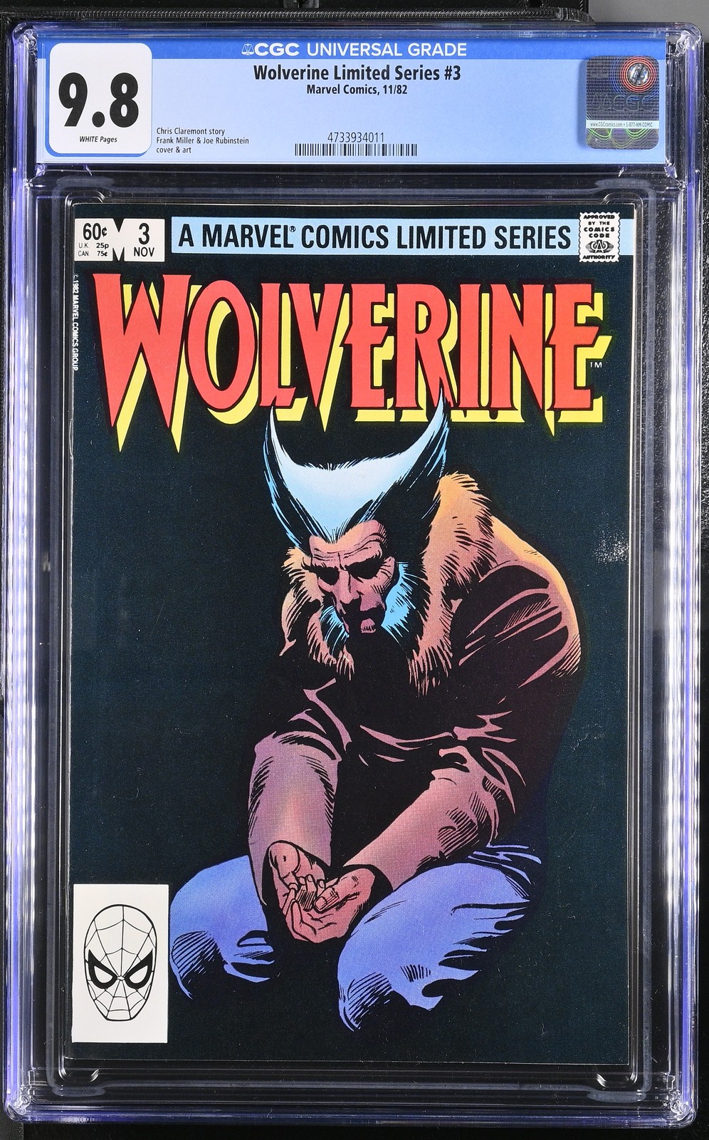 Wolverine Limited Series #3 CGC 9.8 White Pages