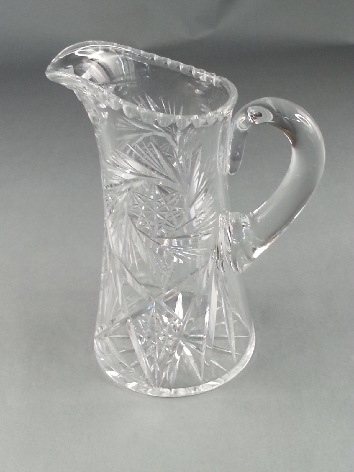 Vintage Cut Clear Glass Pitcher