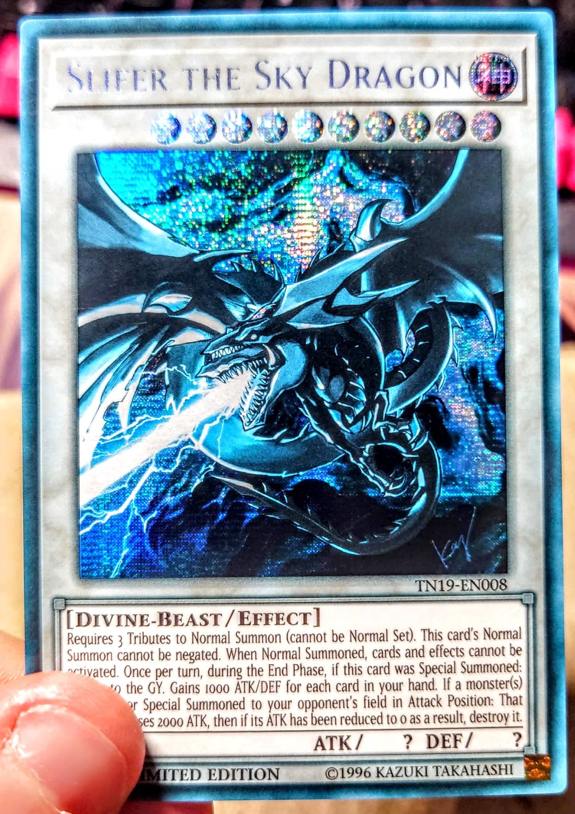 Yu-Gi-Oh Ghost Rare Style Slifer The Sky Dragon