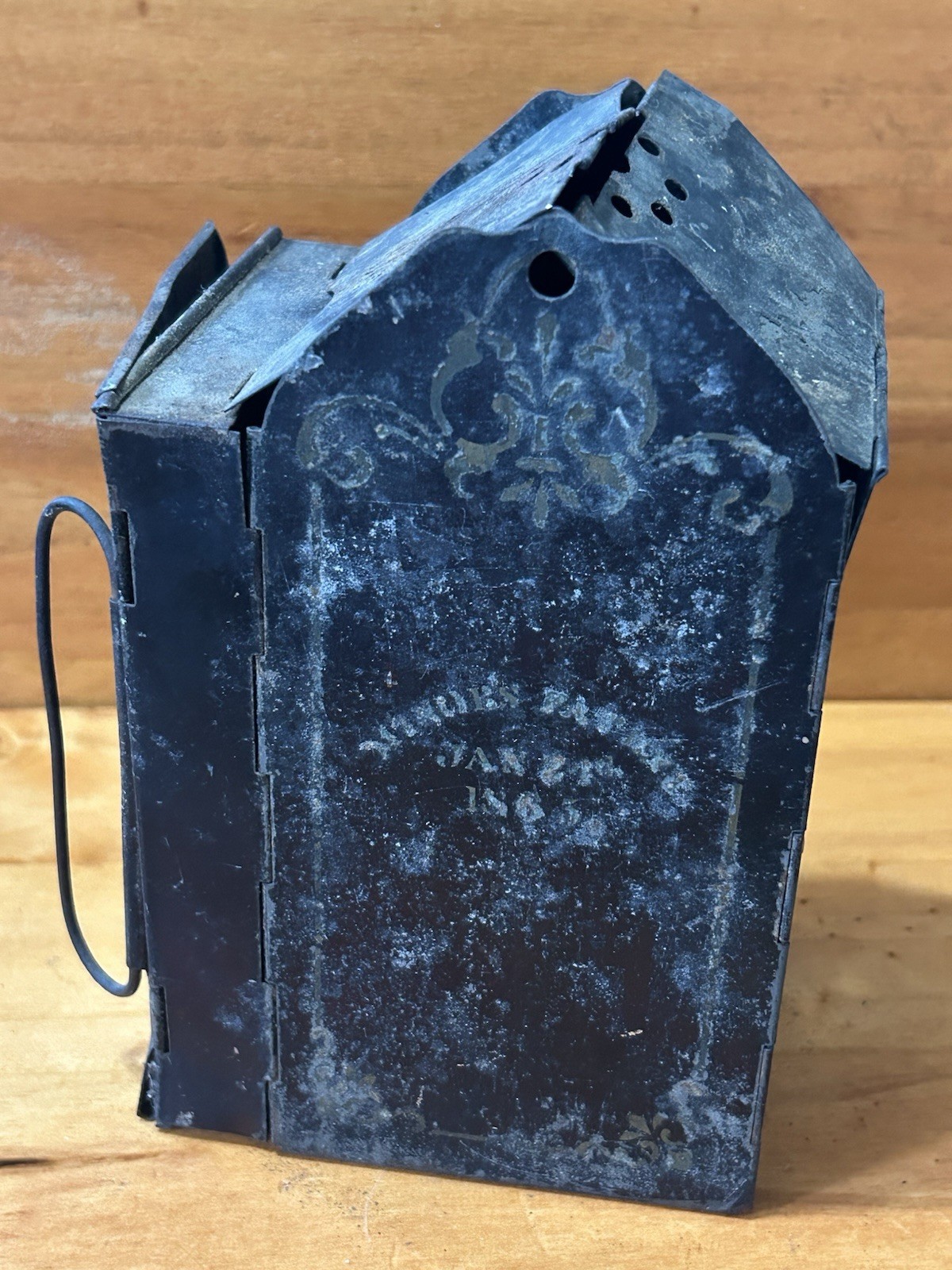 1865 Civil War J.A. Minor’s Patent Folding Candle Lantern
