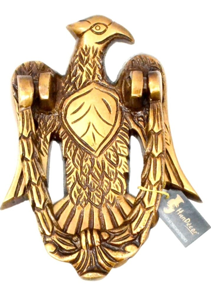 Brass Door Knocker Eagle Design Handmade standard 5.2''