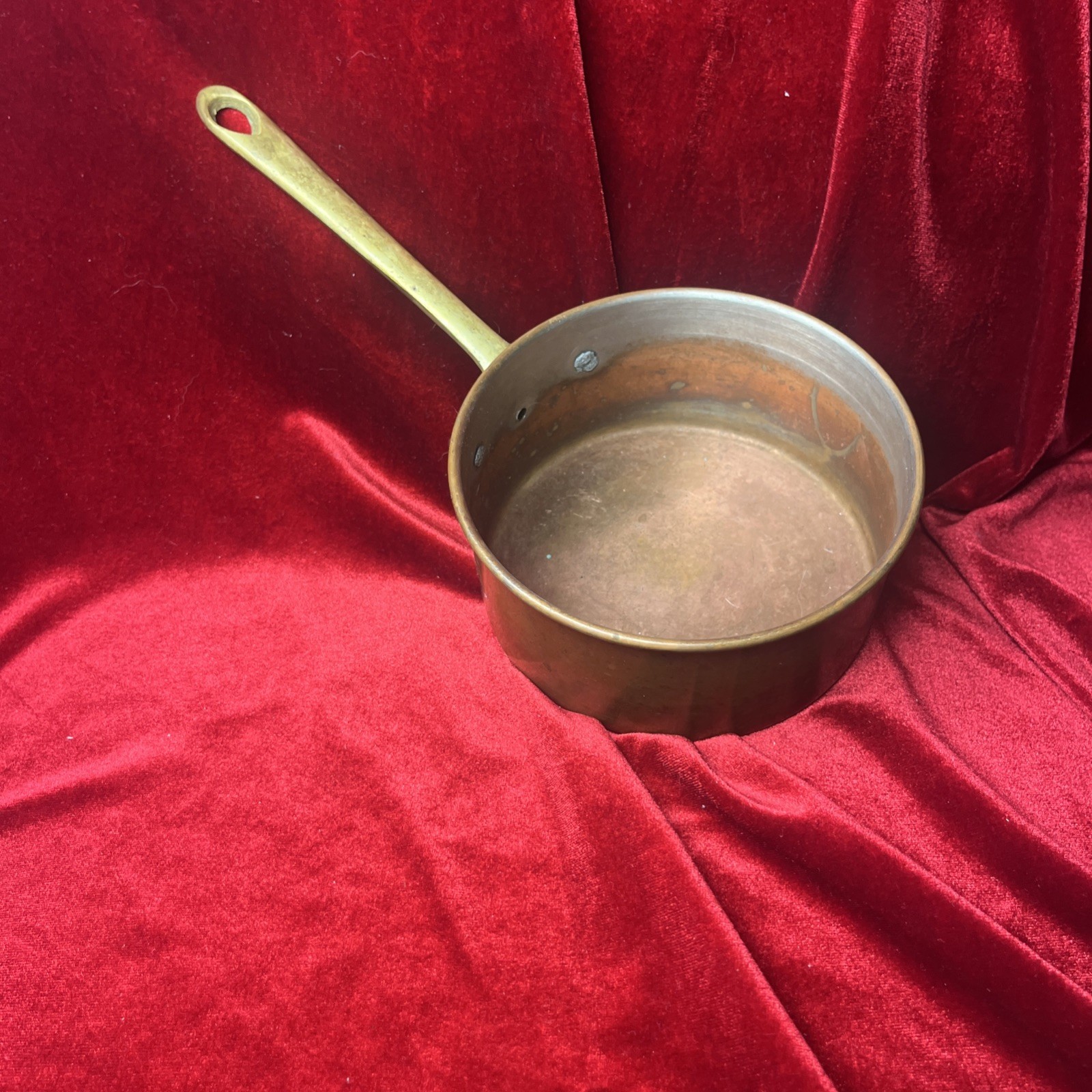 Copper Sauce Pan Antique Vintage ODI Solid Copper