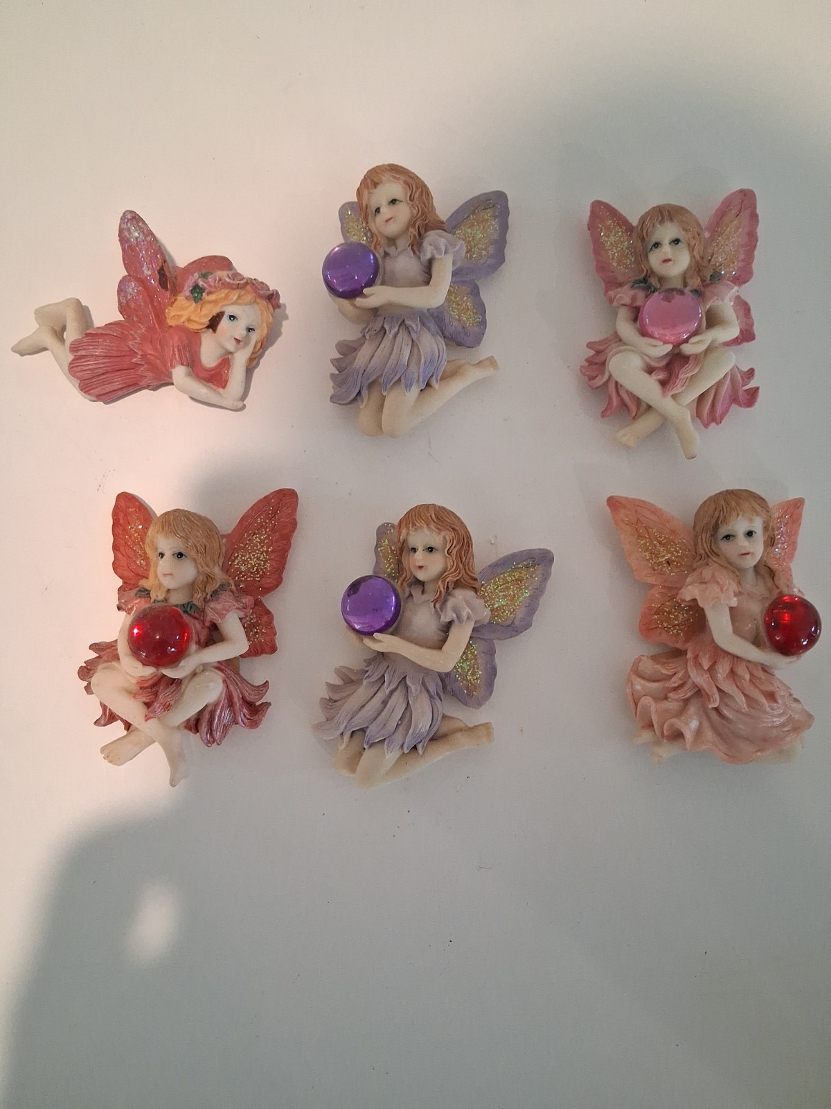 Vintage 1995 1996 Dezine Fairy Collection Lot of 6 Miniature Resin Figurine 90s