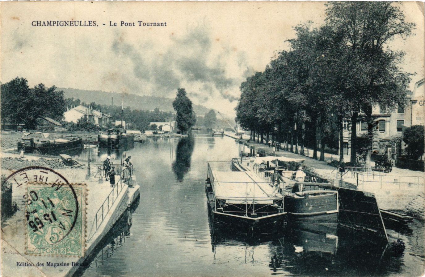 Old postcard Champigneulles - Le Pont Tournant (386327)