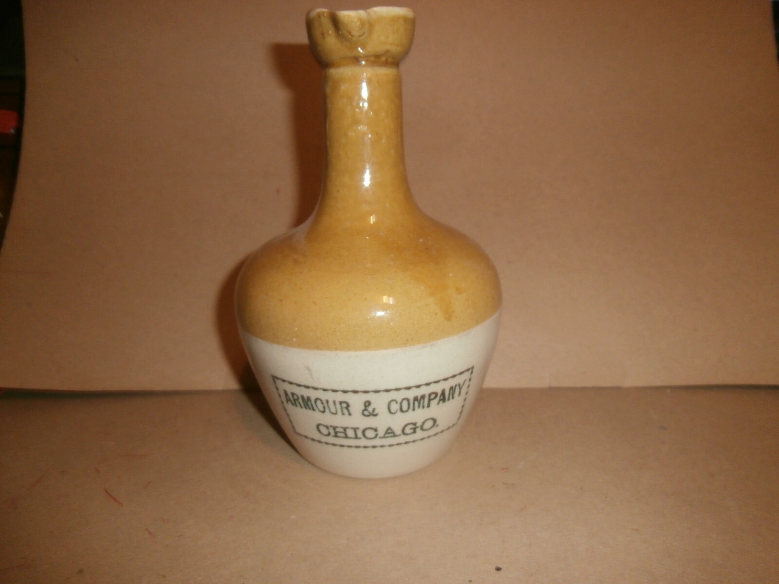Vintage Stoneware Jug Armour & Company Chicago 