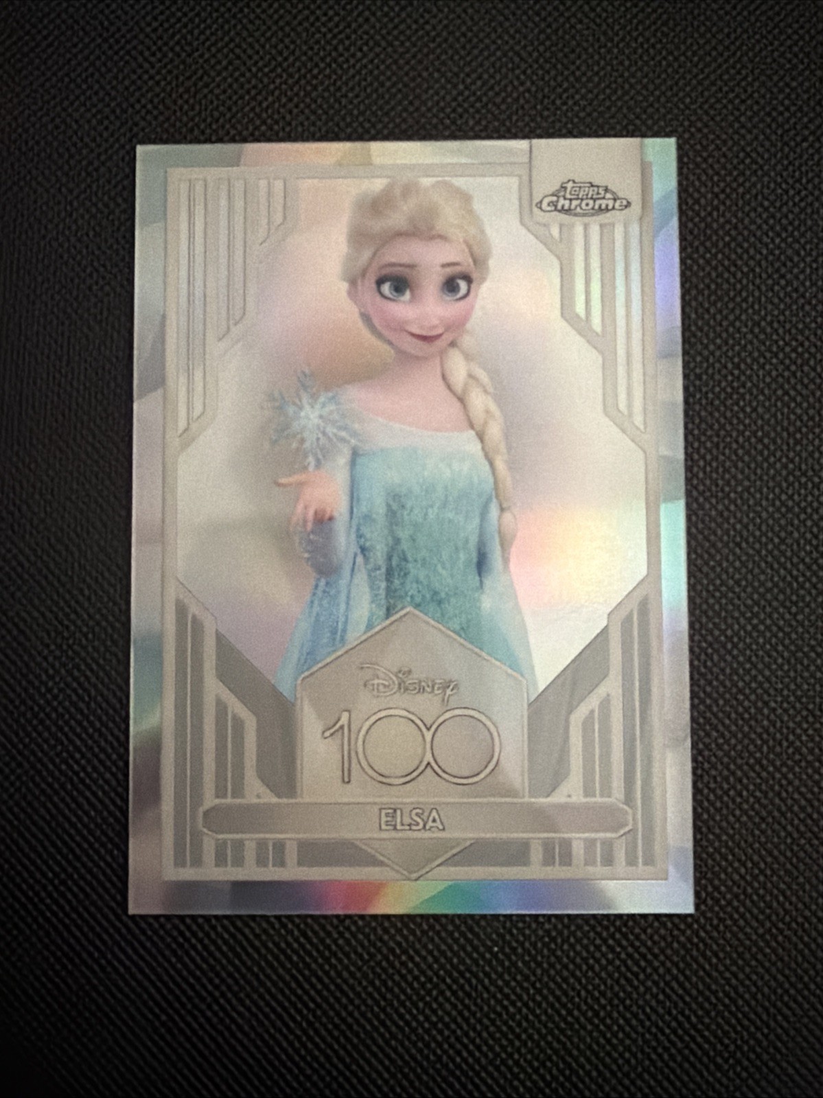 2023 Topps Chrome Disney 100 #92 Elsa Refractor Frozen