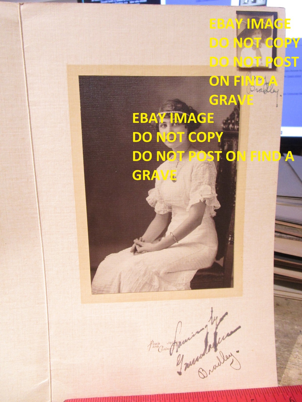 J26 Old Cabinet Picture Photo JACKSON MISSISSIPPI Named ID\'d Bradley Family Girl