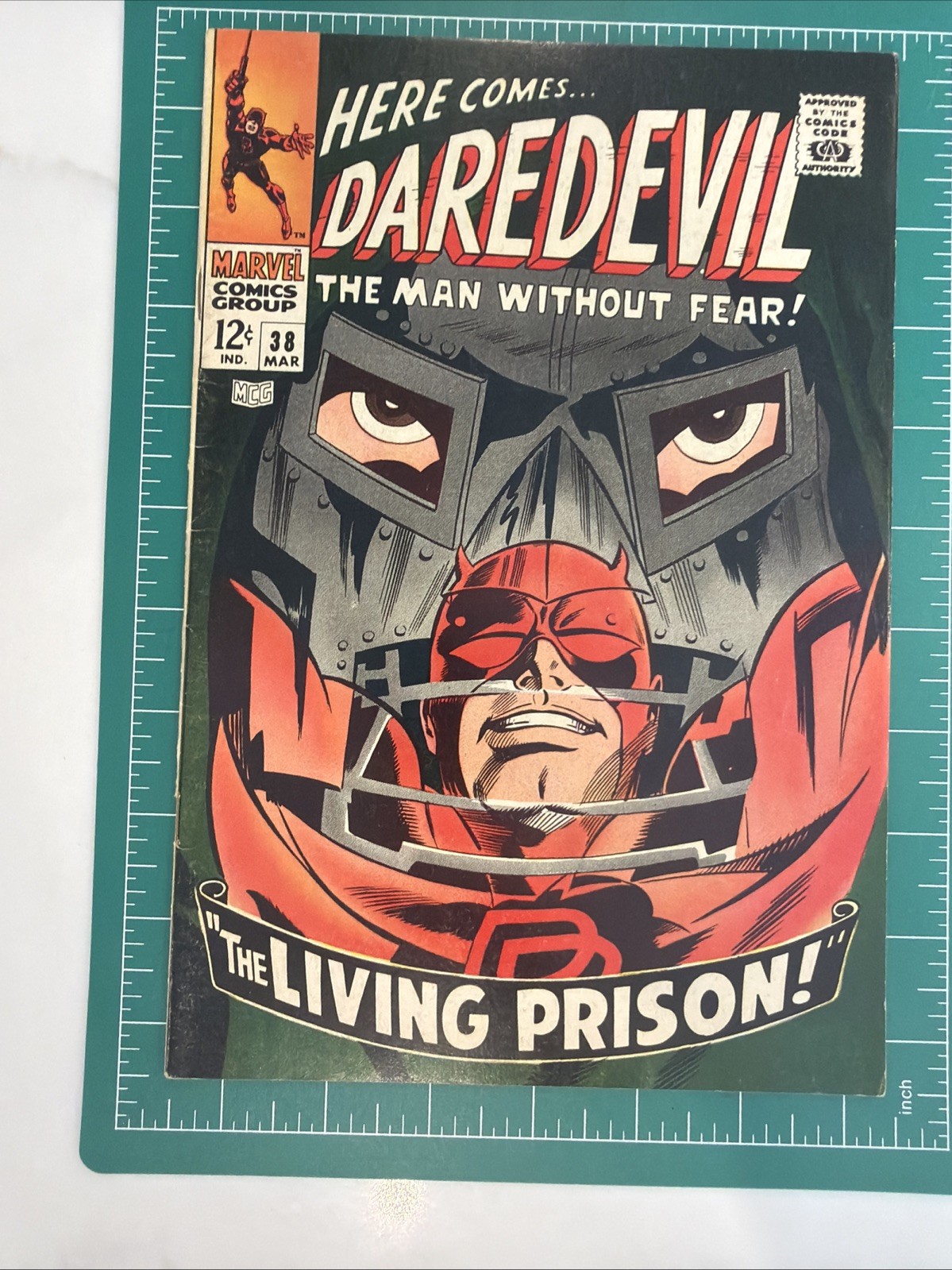 Daredevil #38 (Marvel 1968) Vs “Dr Doom” Stan Lee/Classic Gene Colan Cover