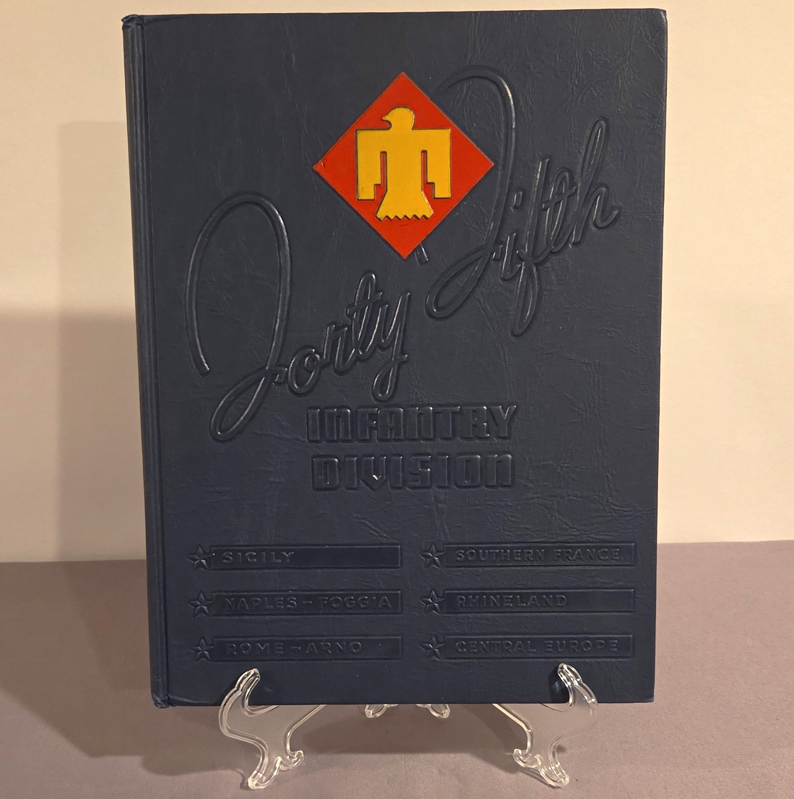 45th Infantry Division WWII Combat Report Hardcover Book 1946, US (Signed)