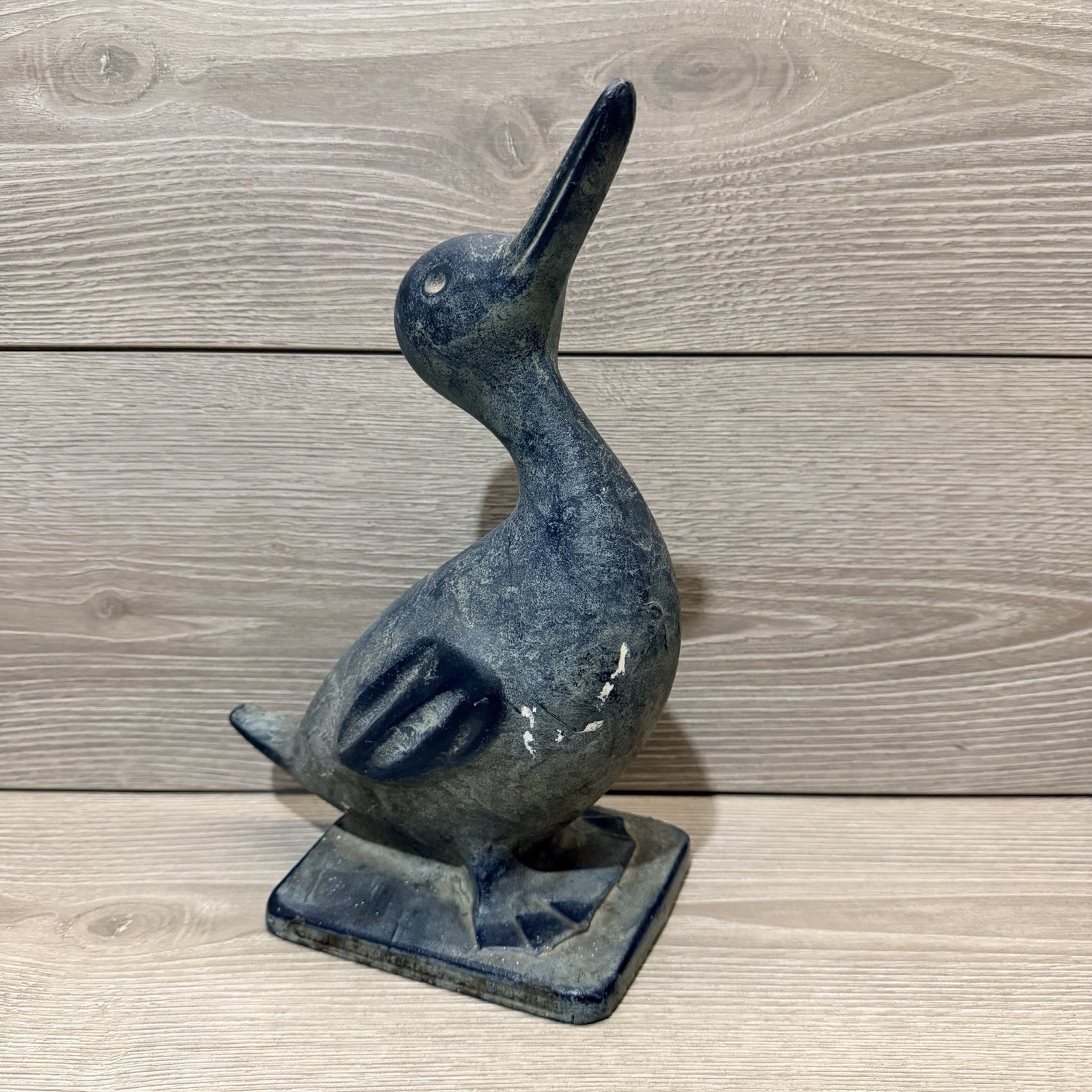 Vintage 1950 Virginia Metalcrafters Cast Iron Nice Duck Statue HEAVY  12” High