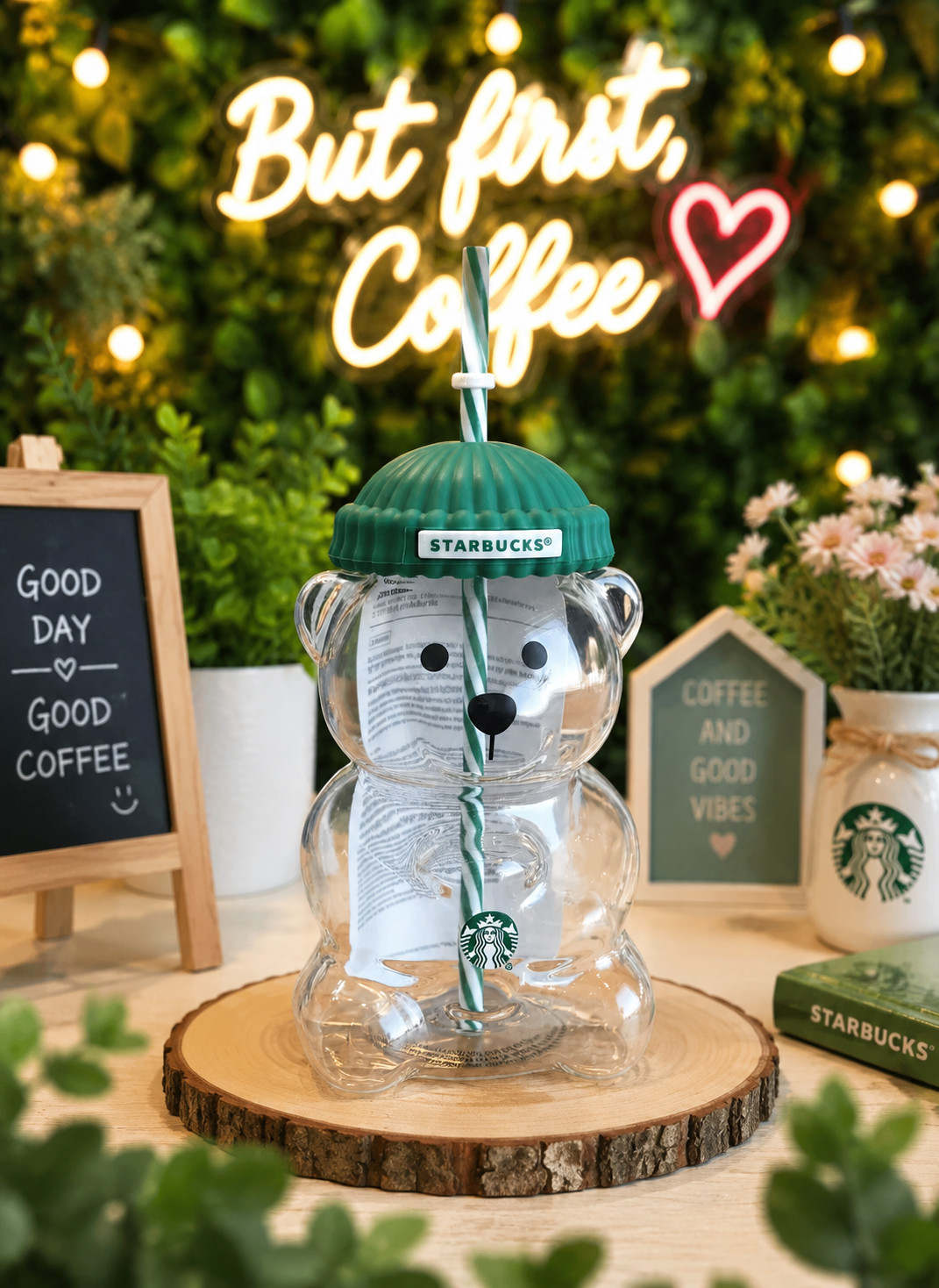 Original Starbucks Bearista Limited Edition Bear Glass Cold Cup Original Starbucks Bearista Limited Edition Bear Glass Cold Cup