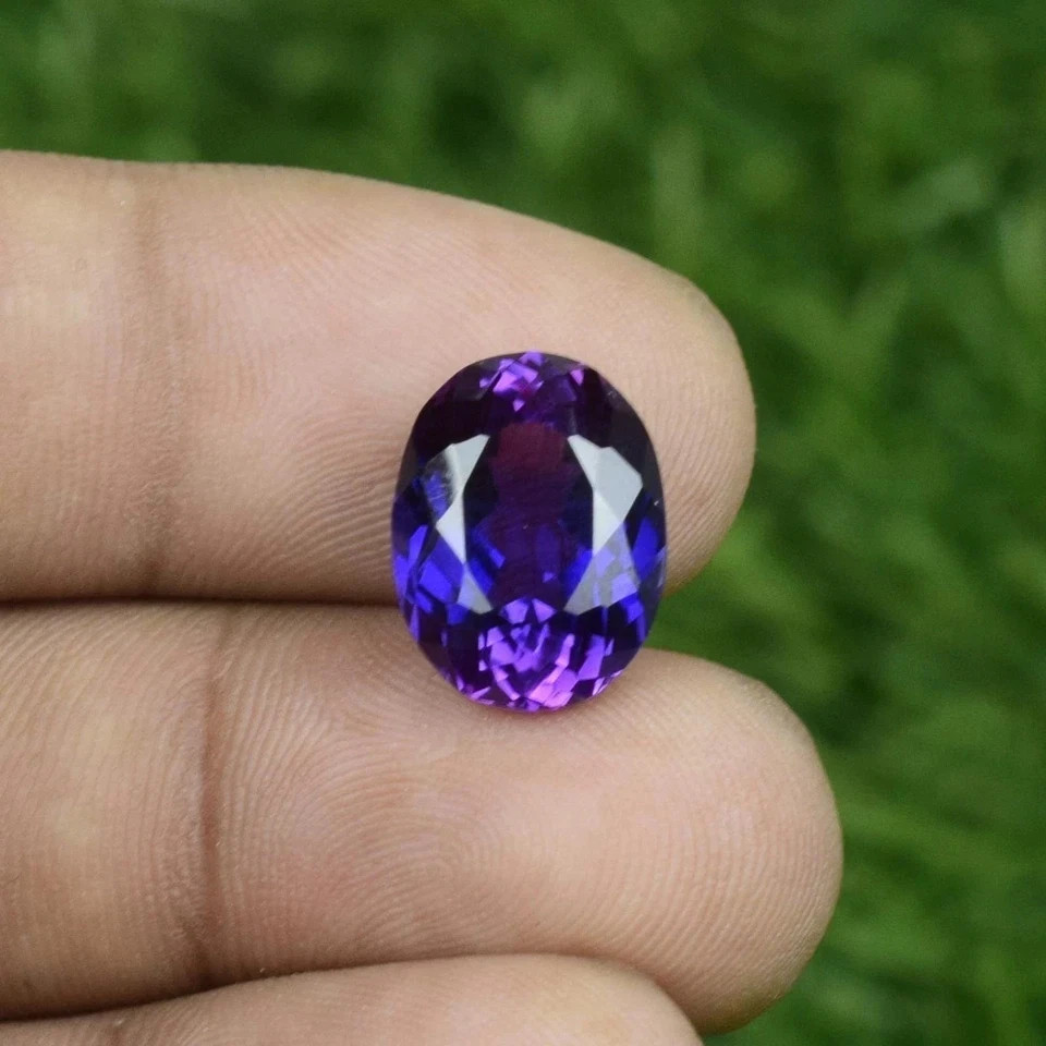 Very Clean 9.55 CT+ Natural Purple-Blue Sapphire Certified Oval Loose Gemstone Very Clean 9.55 CT+ Natural Purple-Blue Sapphire Certified Oval Loose Gemstone