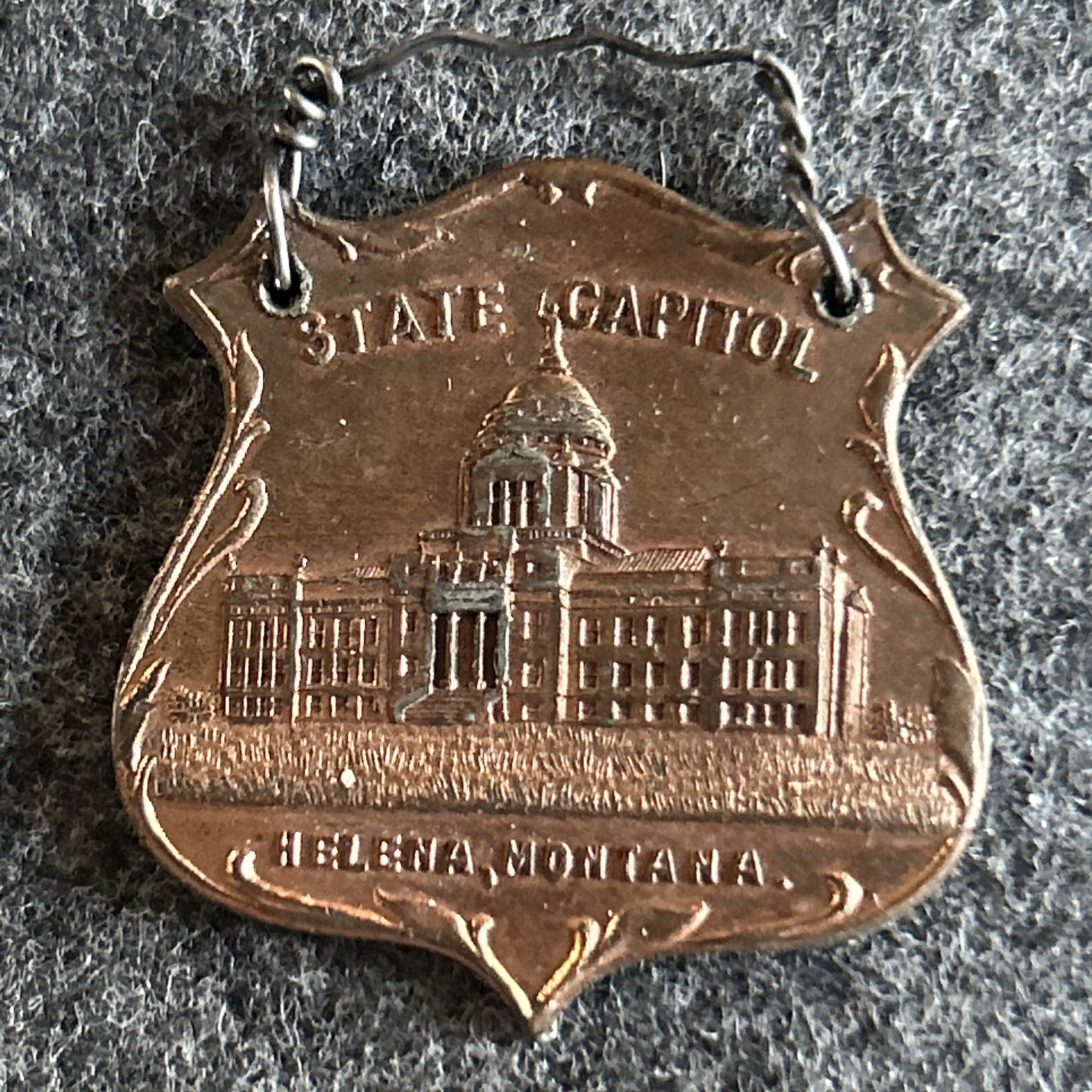 Rare Antique Helena Montana State Capitol Badge Key Watch Fob No Pinback Rare Antique Helena Montana State Capitol Badge Key Watch Fob No Pinback