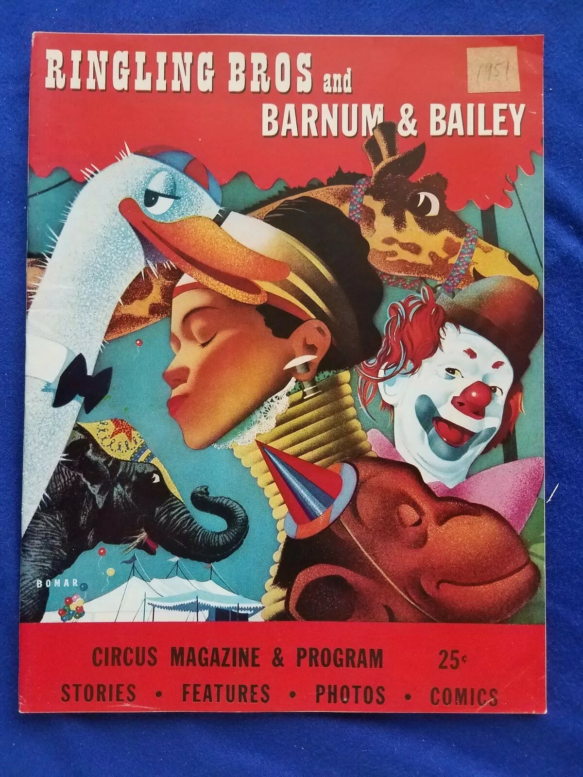 1951 RINGLING BROS AND BARNUM AND BAILEY CIRCUS MAGAZINE HOWDY DOODY AD EXC+++