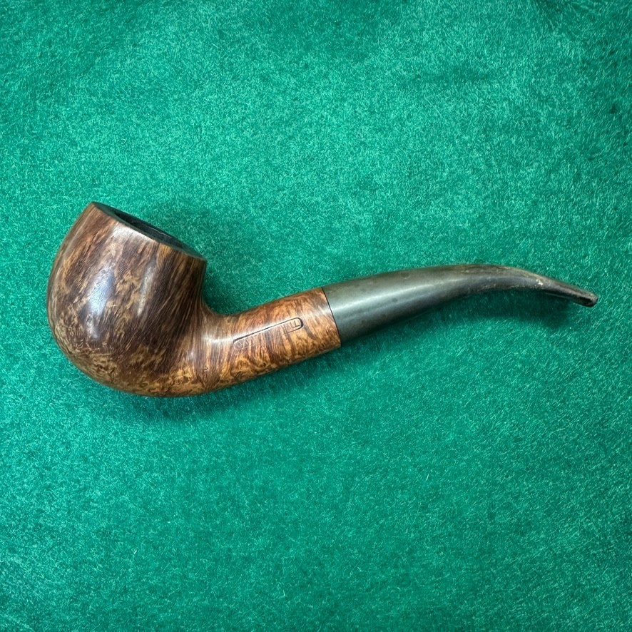 James Upshall Pipe Bent Billiard Estate England Handmade  Briar P Grade