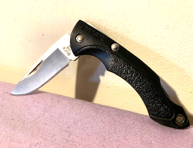 Genuine Buck 283 Bantam Nano Black Folding Pocket Knife USA -Great Condition
