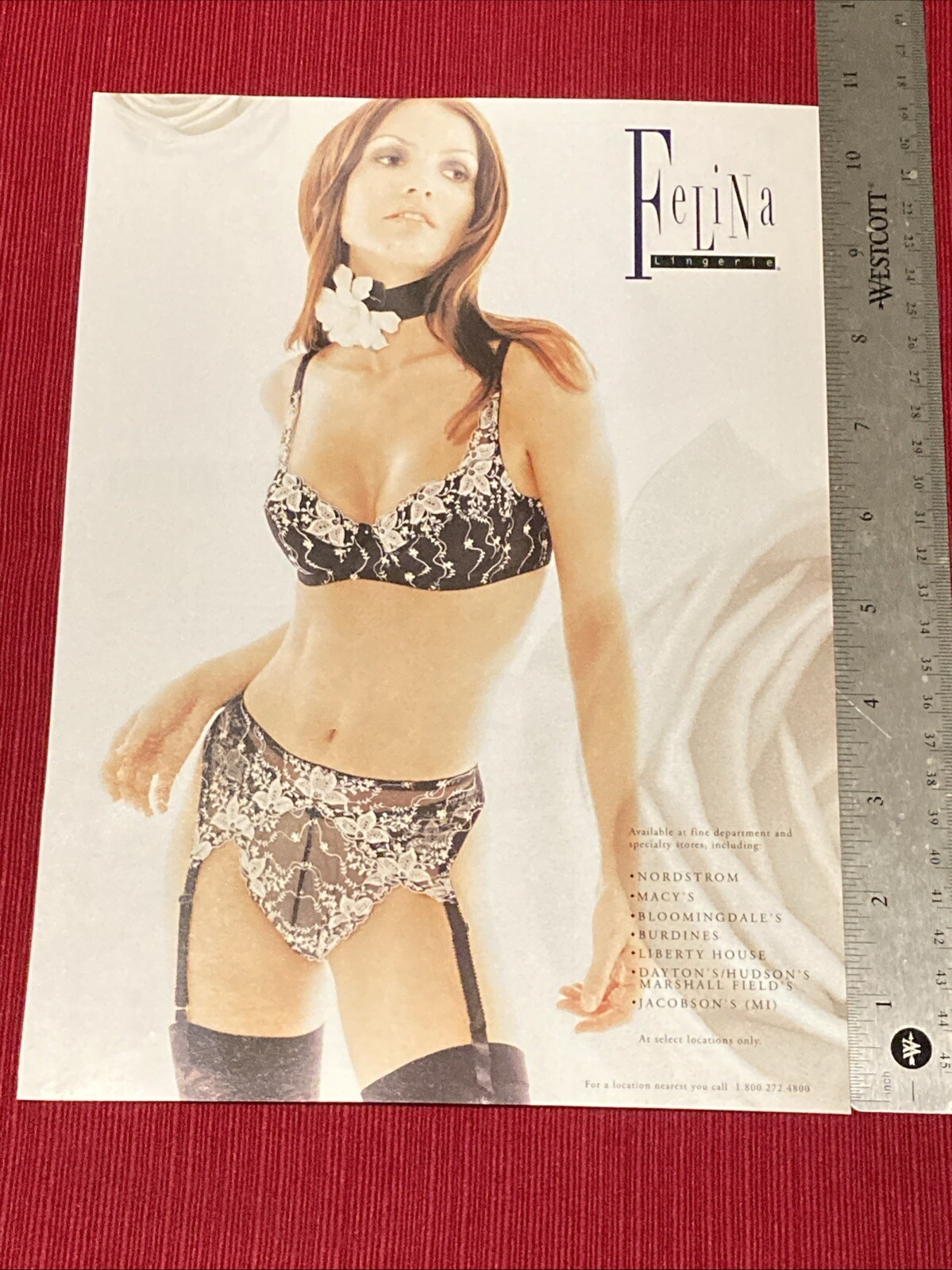 Felina Lingerie Bra Panties Underwear 1997 Print Ad