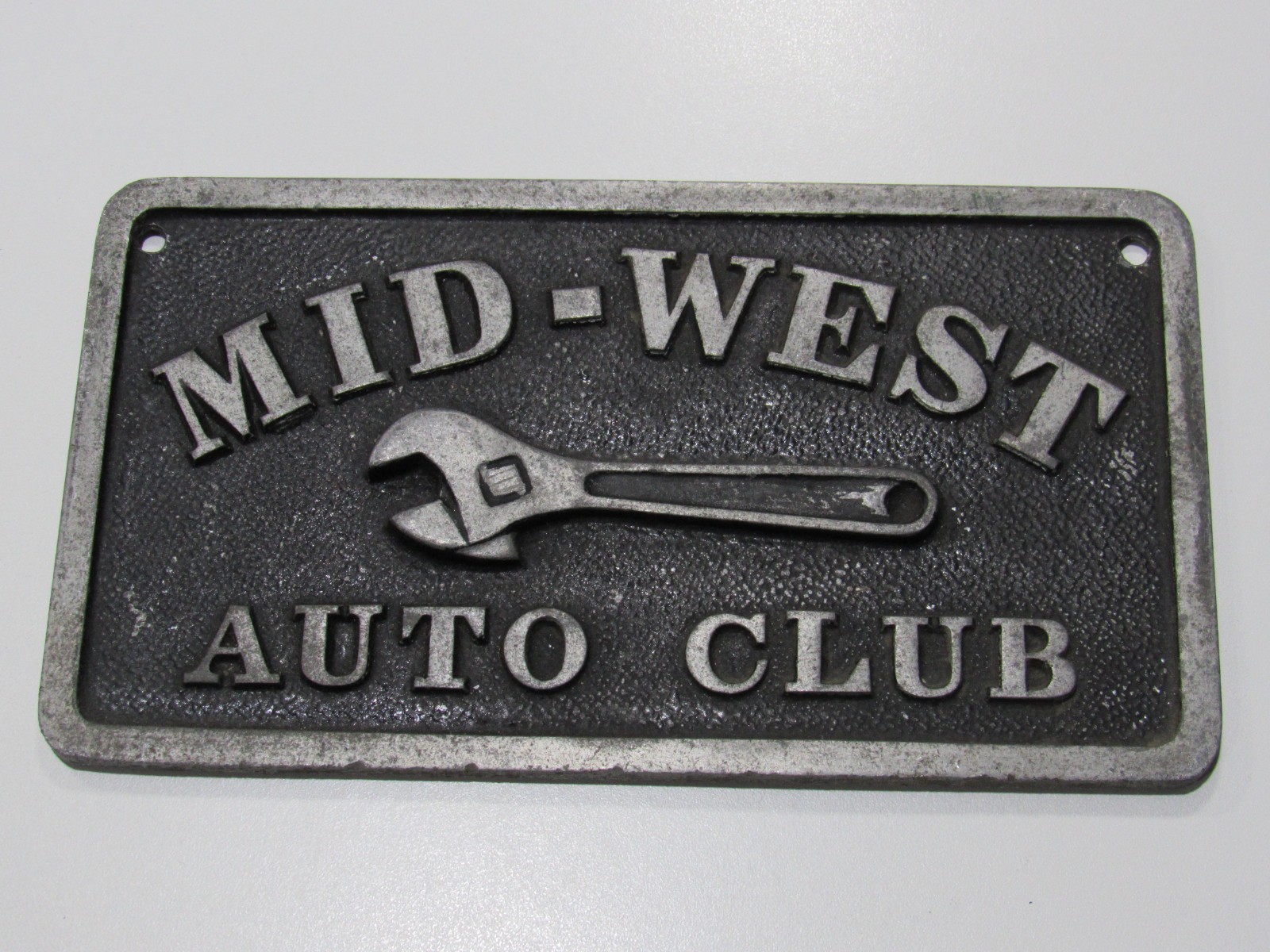 VTG MID-WEST AUTO CLUB PLAQUE NAMEPLATE EMBLEM BADGE TAG HOT RARE RACE OIL CAR