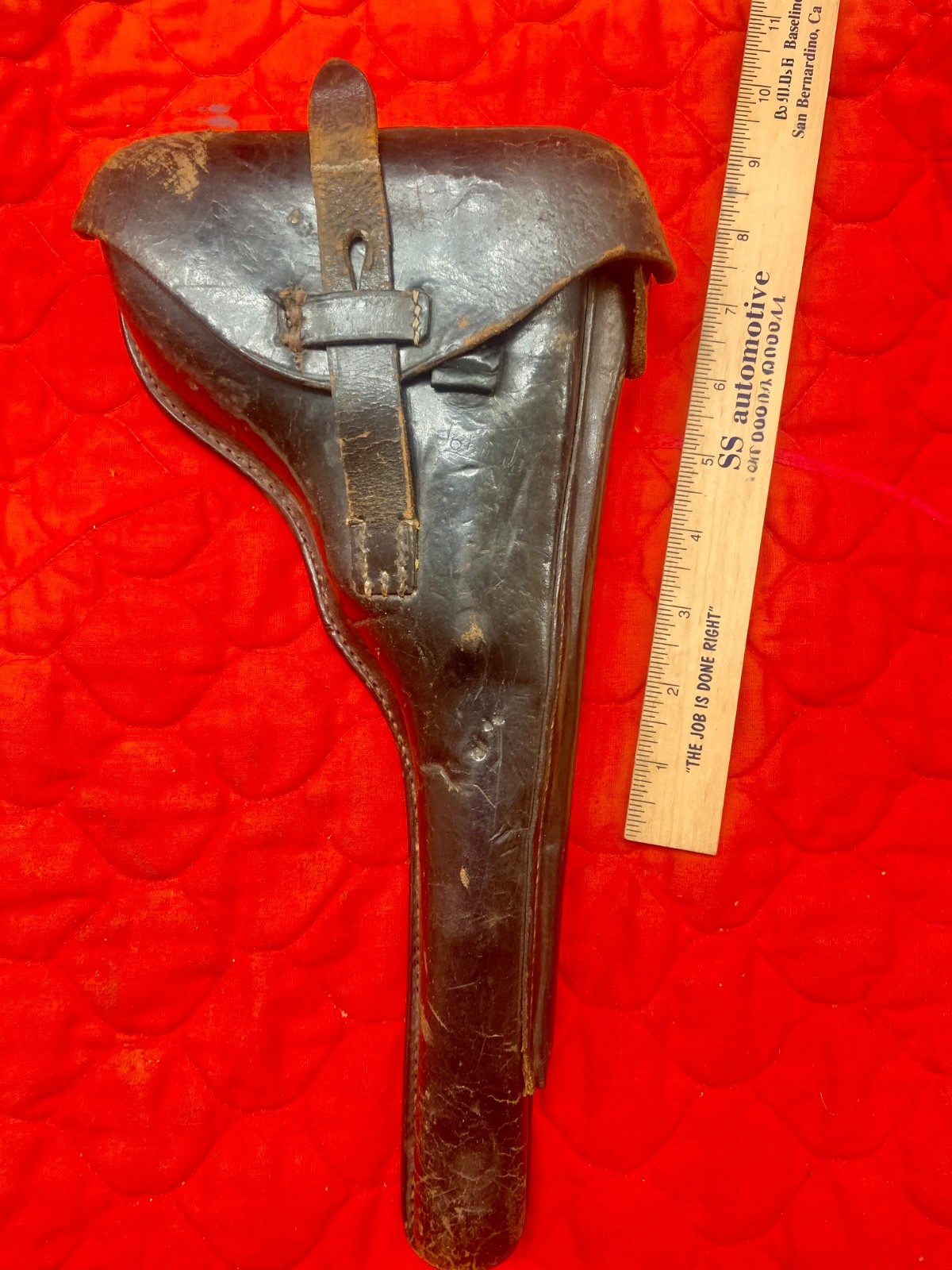 GERMAN WW I Brown  1916 J.A. Spielmann Artillery Holster Original Loading Tool