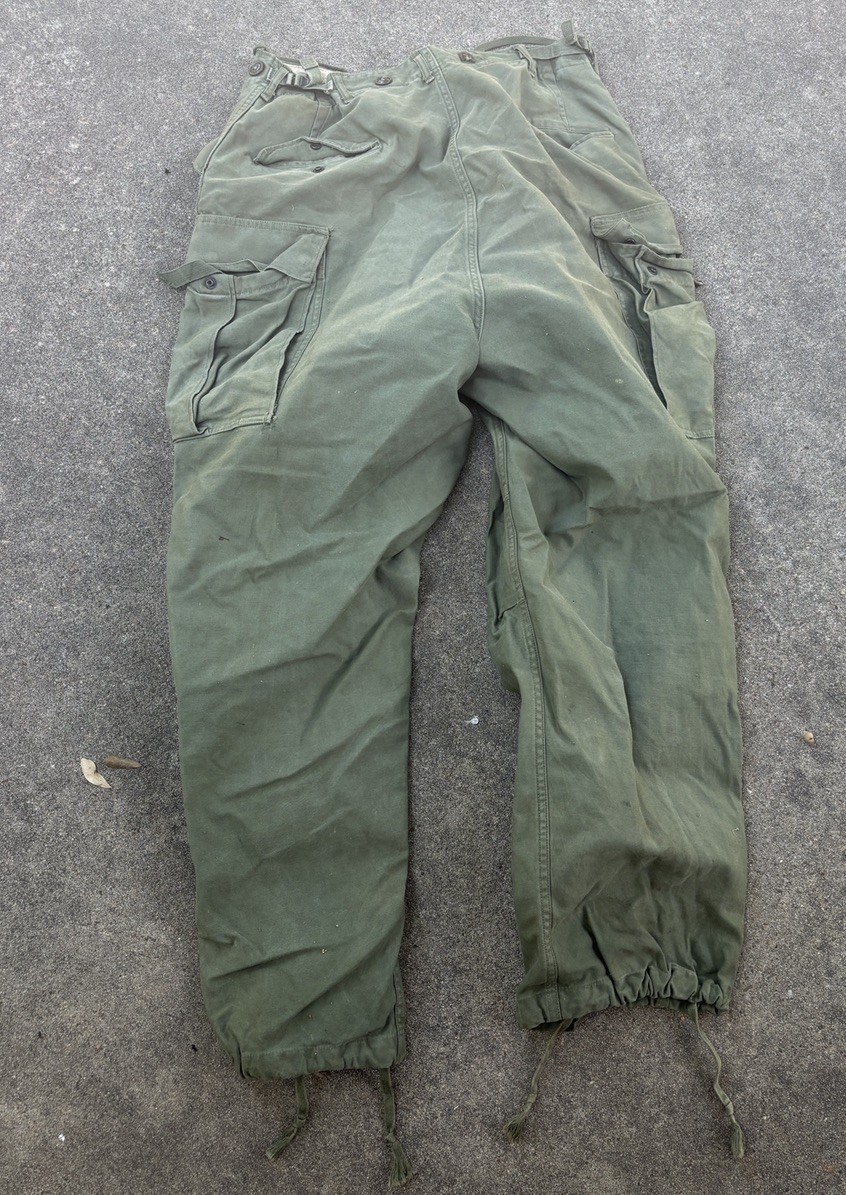 Vintage US Army M-1951 Field Trousers Shell Cargo Pants Olive Green 35” Waist Vintage US Army M-1951 Field Trousers Shell Cargo Pants Olive Green 35” Waist