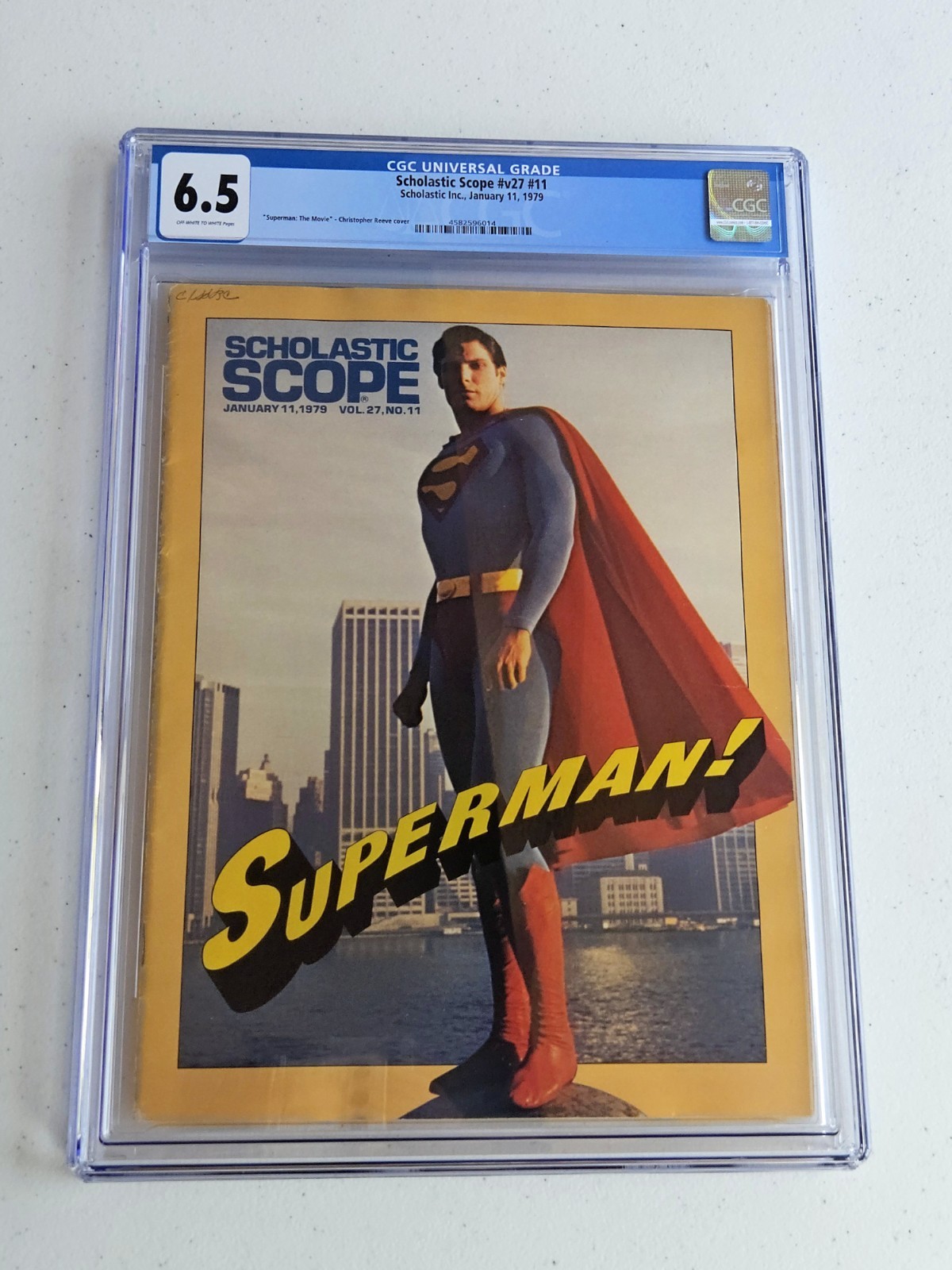 1979 🐦SUPERMAN🛩️ Scholastic Scope Magazine CGC 6.5 🌟Christopher Reeve🌟