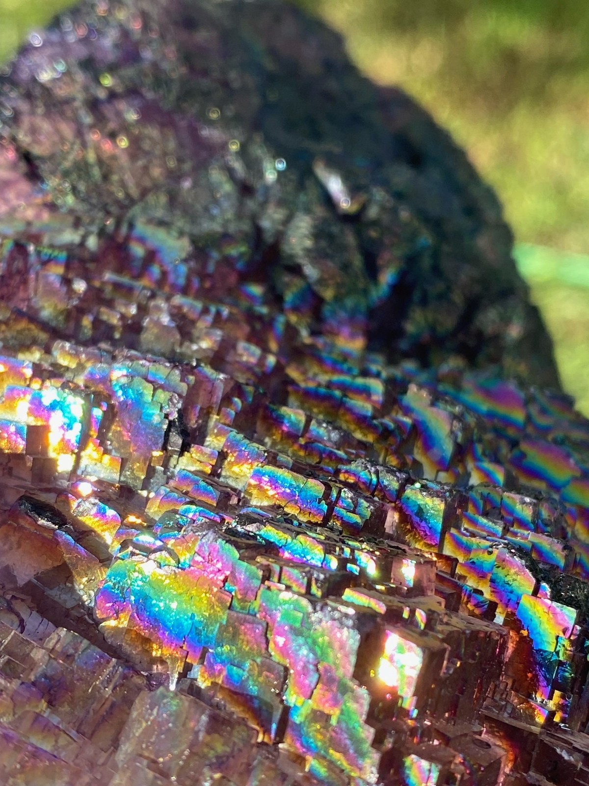 Exquisite XL Iridescent Purple Cubic Fluorite Cluster Exquisite XL Iridescent Purple Cubic Fluorite Cluster