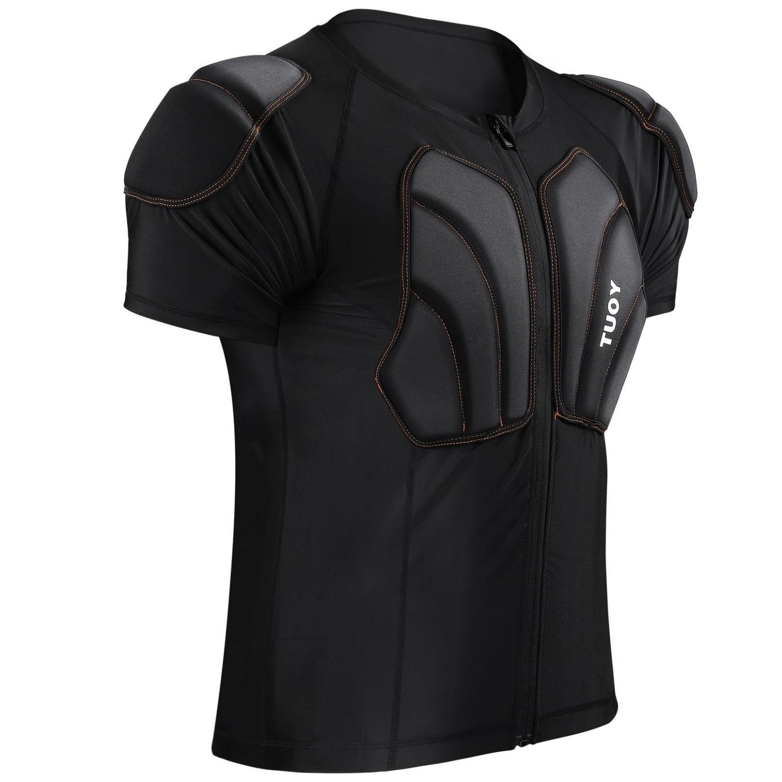 TUOYR Padded Compression Shirt Protective Chest Back Shoulder for Skating Ski TUOYR Padded Compression Shirt Protective Chest Back Shoulder for Skating Ski