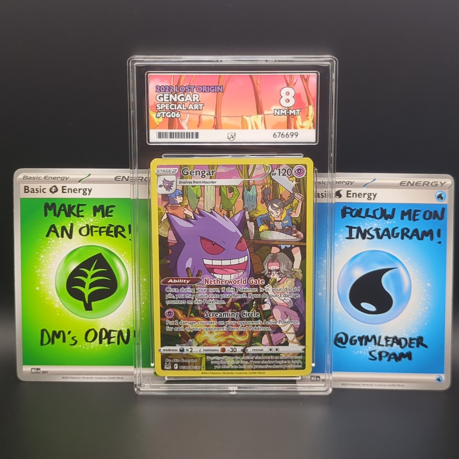 ACE 8 Gengar #TG06/TG30 Ultra Rare Lost Origin Trainer Gallery Pokémon Card
