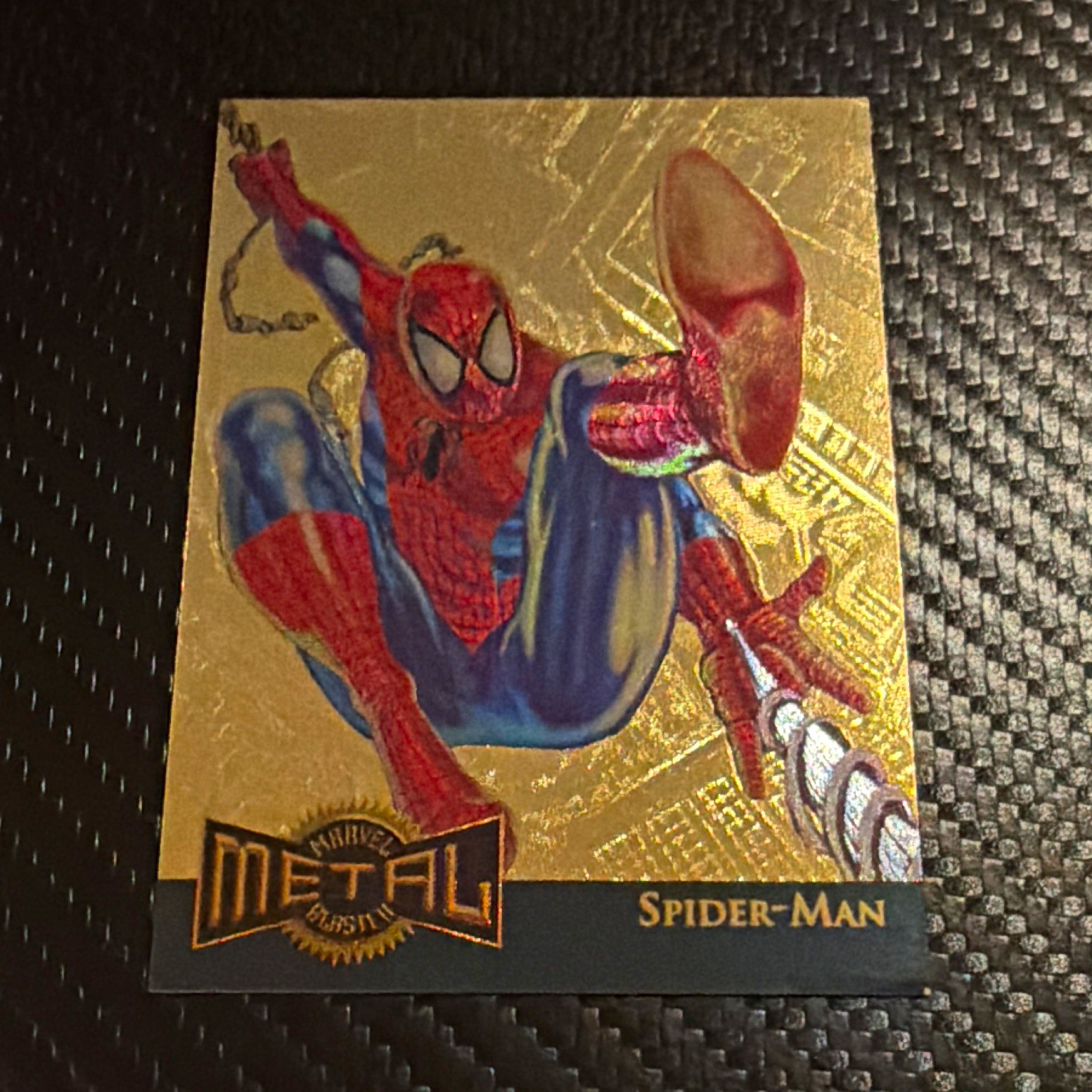 Marvel 1995 Marvel Metal Spider-Man Gold Blaster #12 9-9.5 candidate