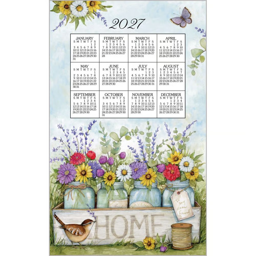 Kay Dee Designs, Home Floral 2027 Calendar Towel Kay Dee Designs, Home Floral 2027 Calendar Towel
