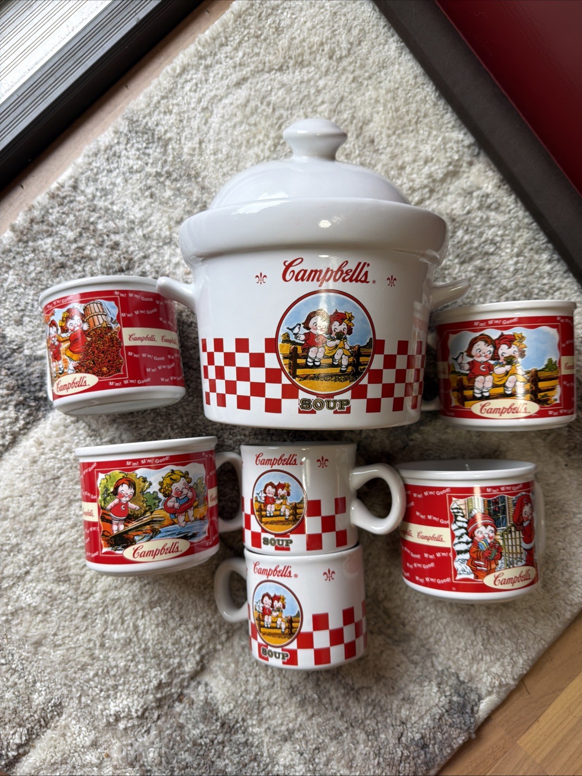 vintage Campbell\'s Soup ceramic serving set Excellent Condition