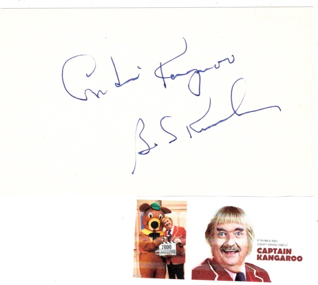 Captain Kangaroo/Bob Keeshan signed card