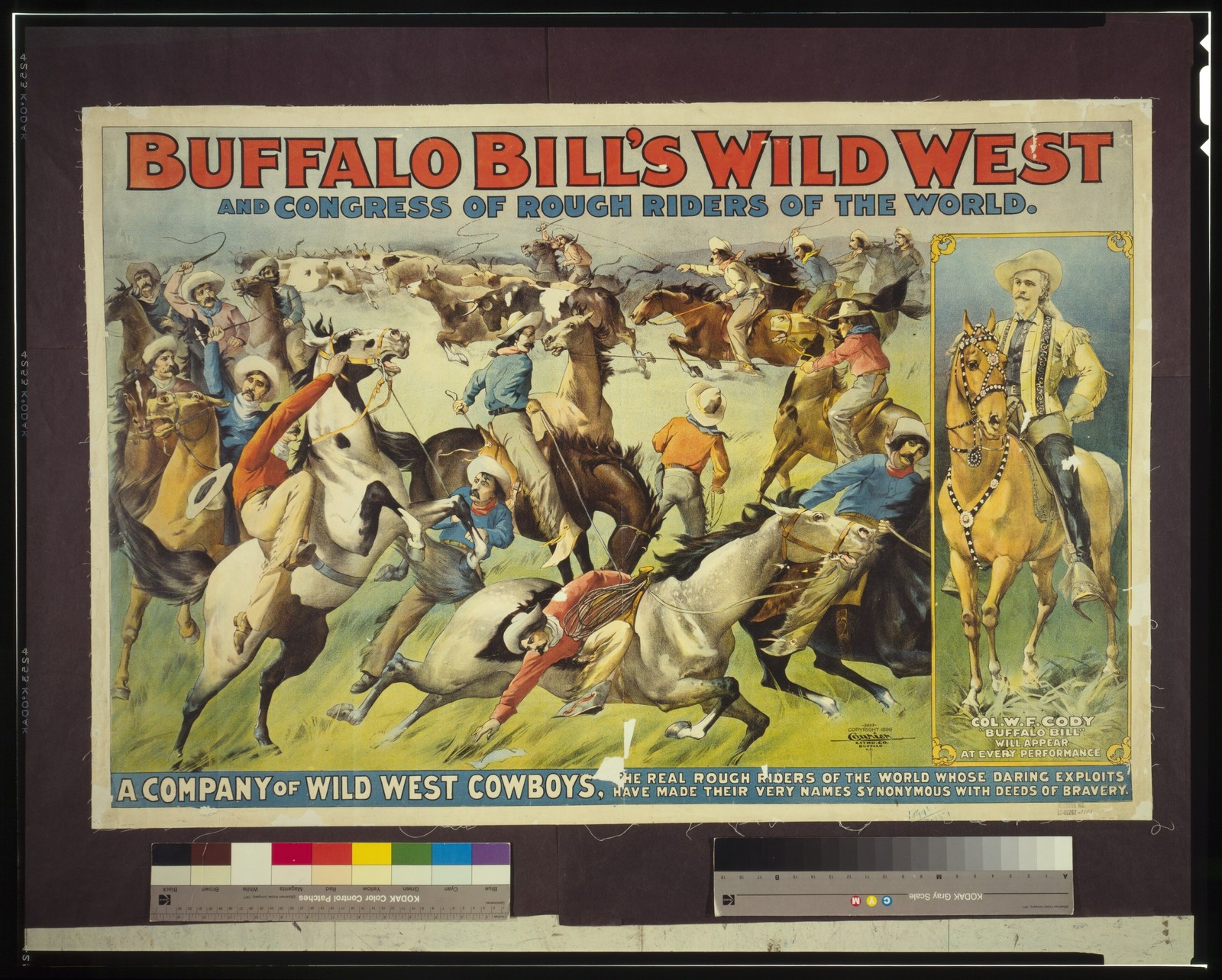 Buffalo Bill Wild West Show 1899 Vintage Circus Poster Reprint Wall Art
