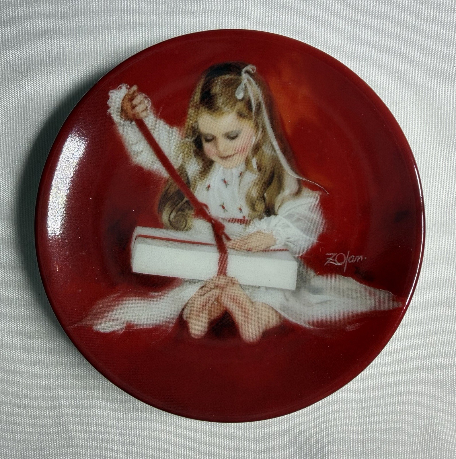 1987 Donald Zolan A Gift for Laurie Miniature Plate Pemberton Oakes Complete Box