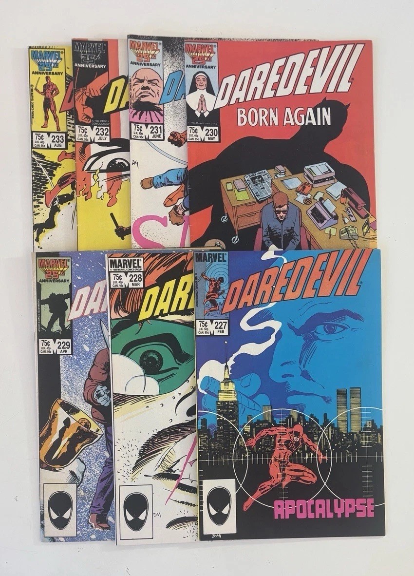 Daredevil #227-233 Born Again Complete Frank Miller Mazzucchelli 7 Comic Set