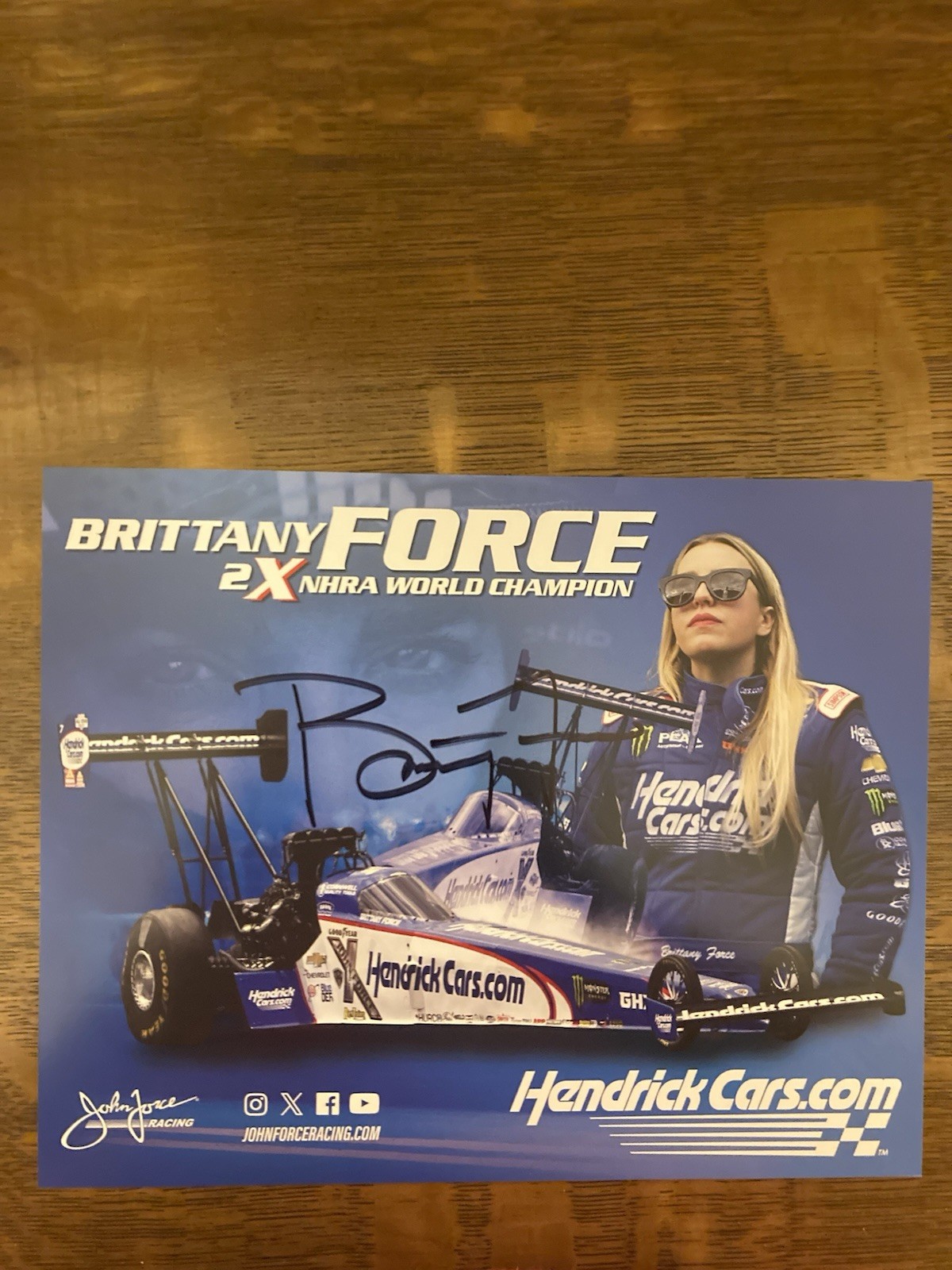 Brittany Force Signed  8 X 10 Card Nhra Drag Racing Autographed 2023 #1