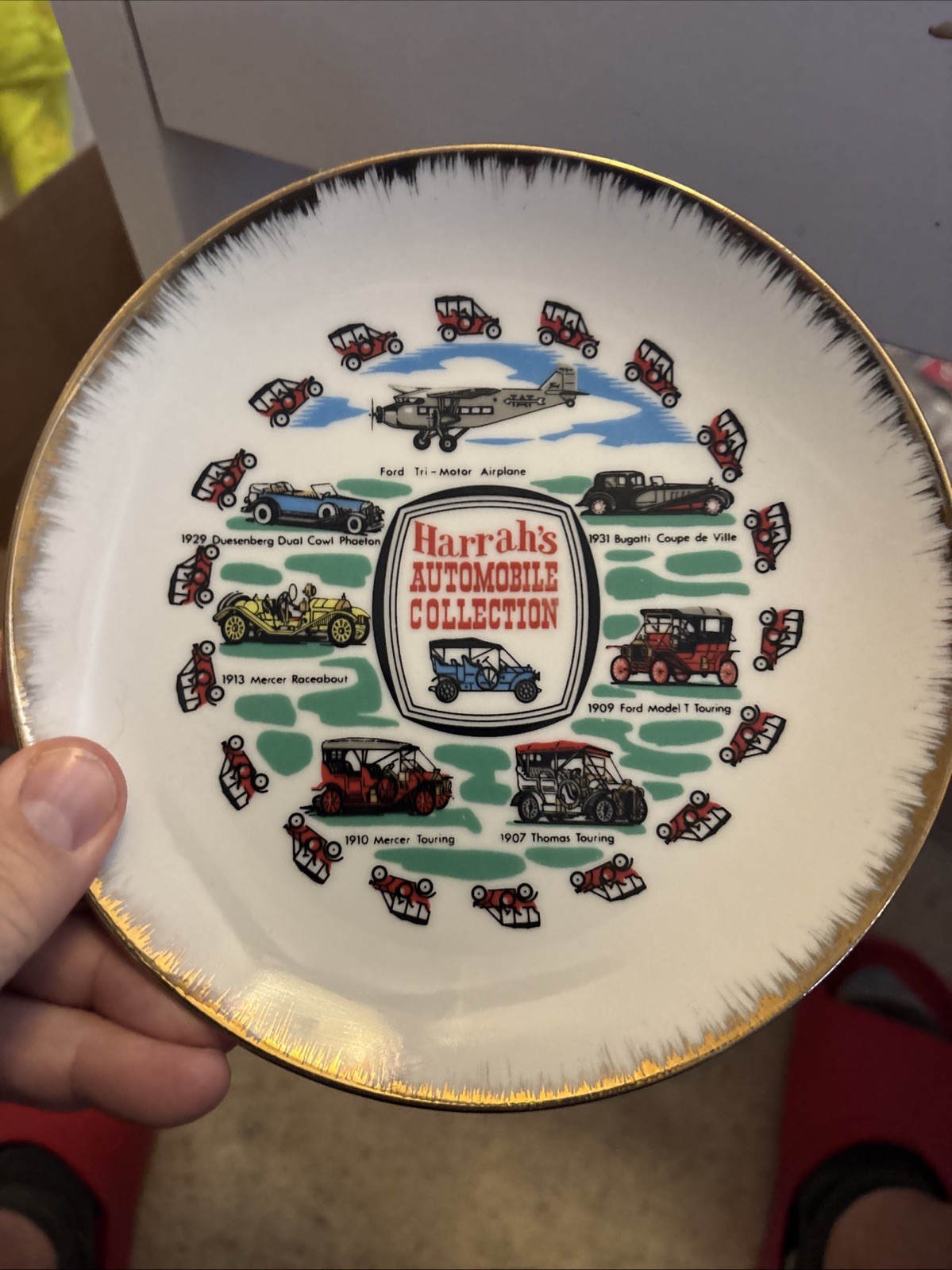 Vintage 7” HARRAH’S Automobile Collection Plate Antique Cars w/Dates HTF & EUC Vintage 7” HARRAH’S Automobile Collection Plate Antique Cars w/Dates HTF & EUC
