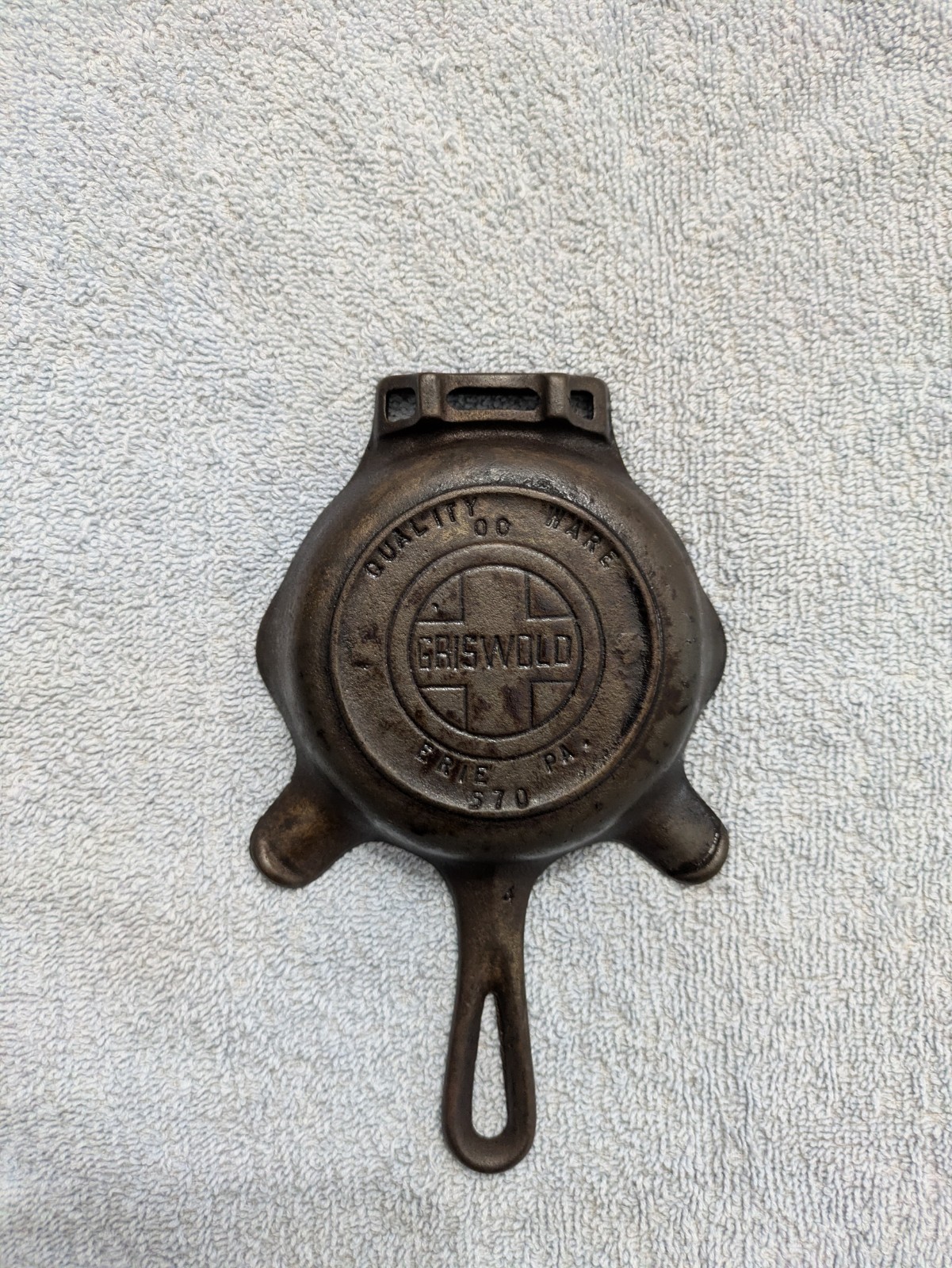 Vintage Griswold Cast Iron Ashtray Erie PA 570 Miniature Pan Skillet 7x4\