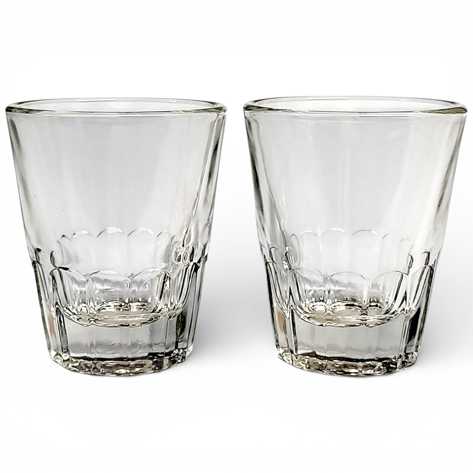 2pc Vintage Clear Shot Glasses Set 2.25\