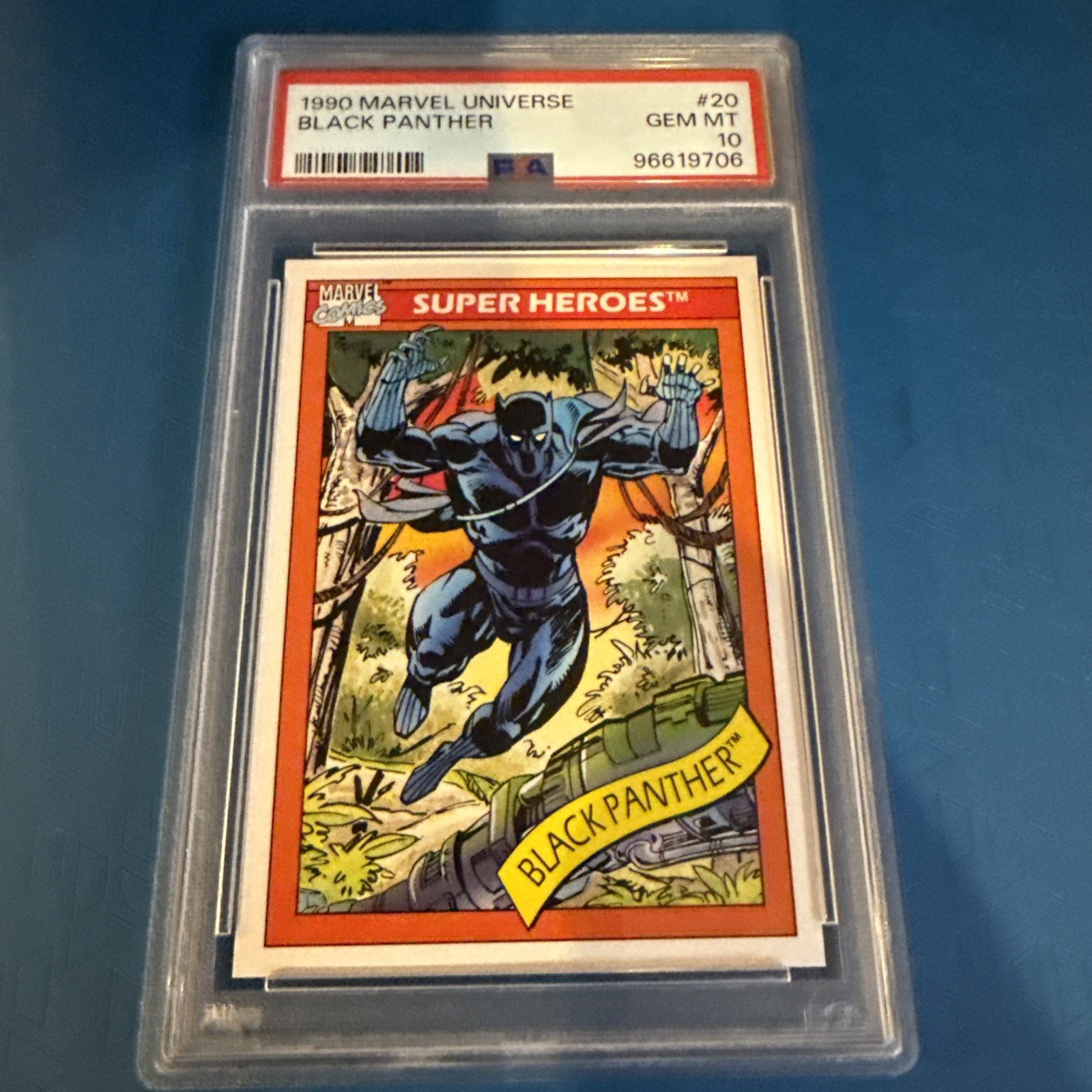 1990 Marvel Universe: # 20 Black Panther PSA 10 GEM MINT 1990 Marvel Universe: # 20 Black Panther PSA 10 GEM MINT
