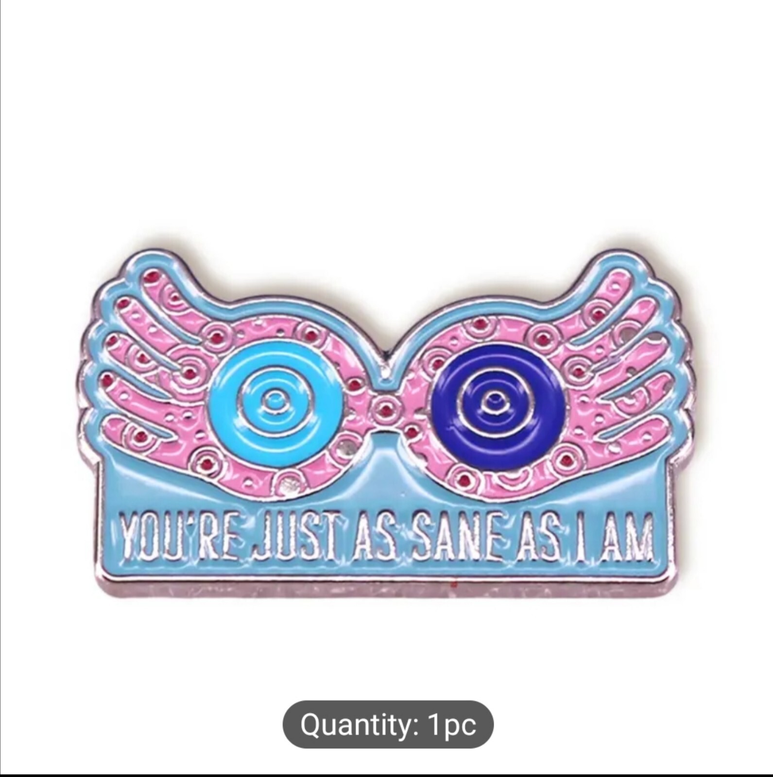 Luna Lovegood\'s Glasses Harry Potter Series Funny Sanity Brooch Hat/Lapel Pin