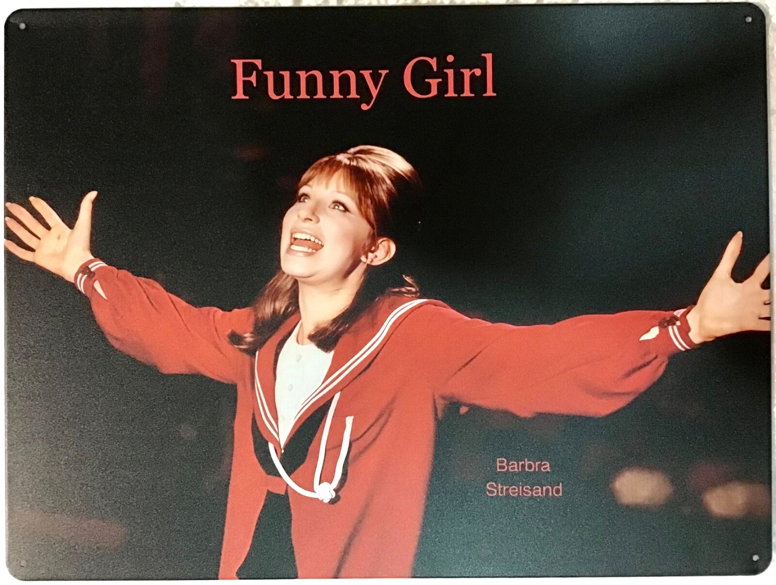 FREE SHIPPING BUY /make OFFER B4 it’s SOLD Barbra Streisand 12x16 TIN SIGN #57